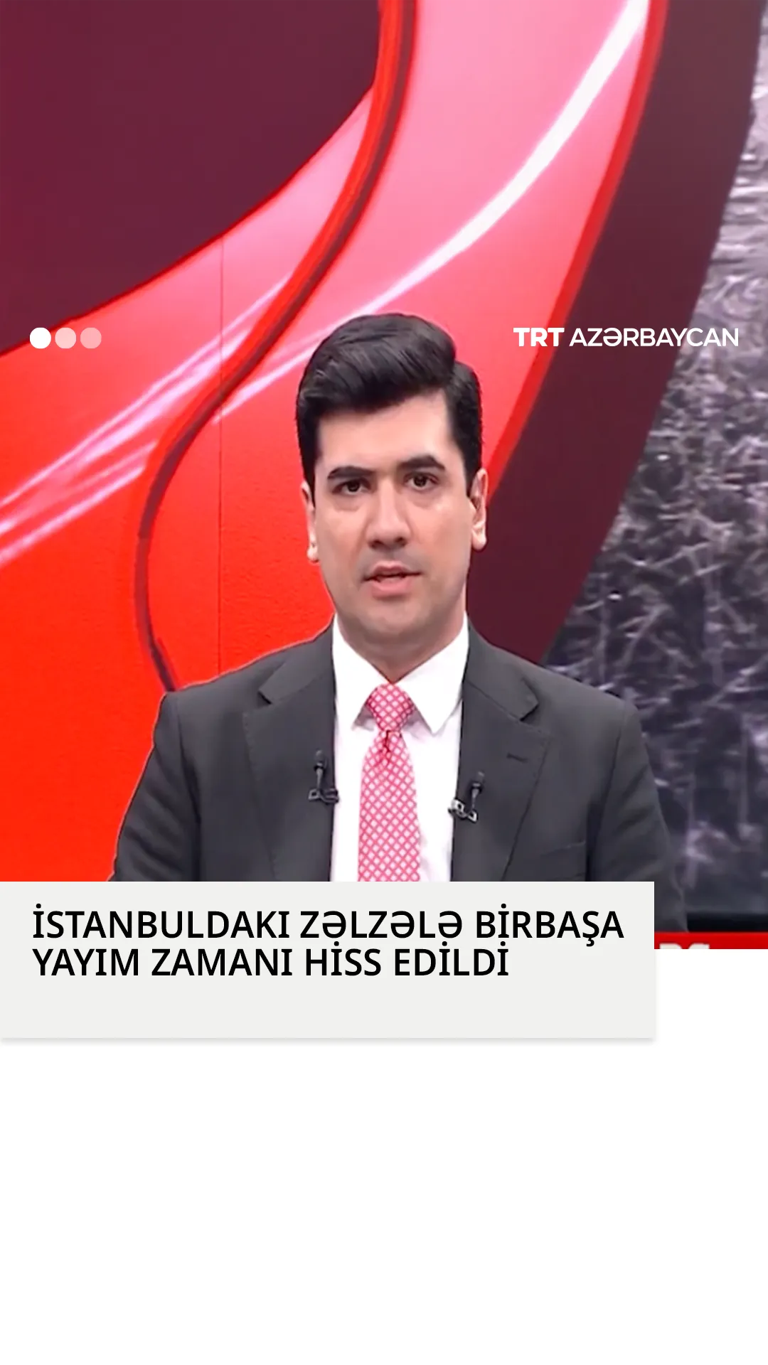 İstanbuldakı zəlzələ birbaşa yayım zamanı hiss edildi