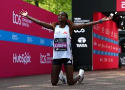 Ethiopia's Assefa breaks women's record at London Marathon