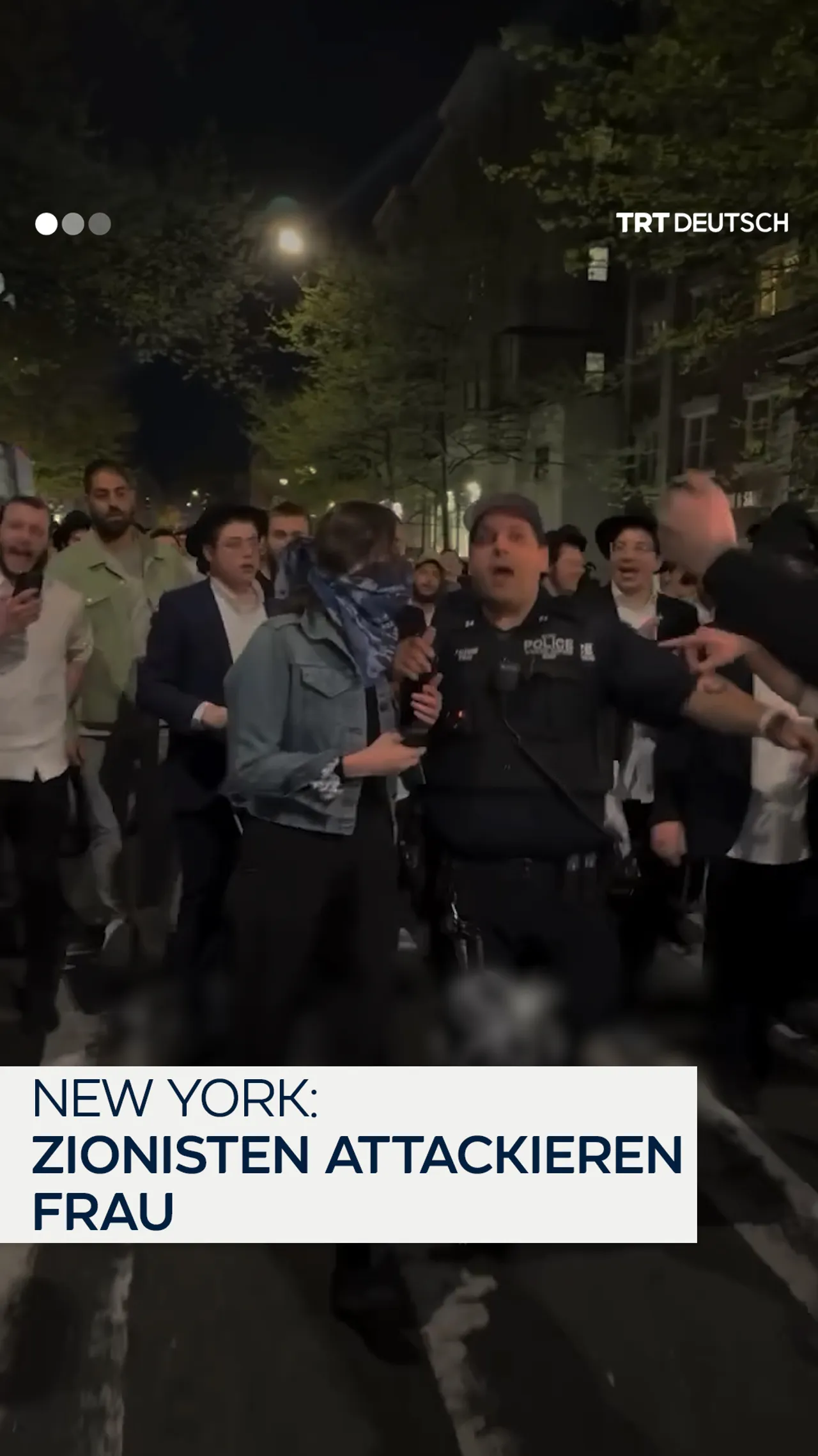 New York:
Zionisten attackieren Frau