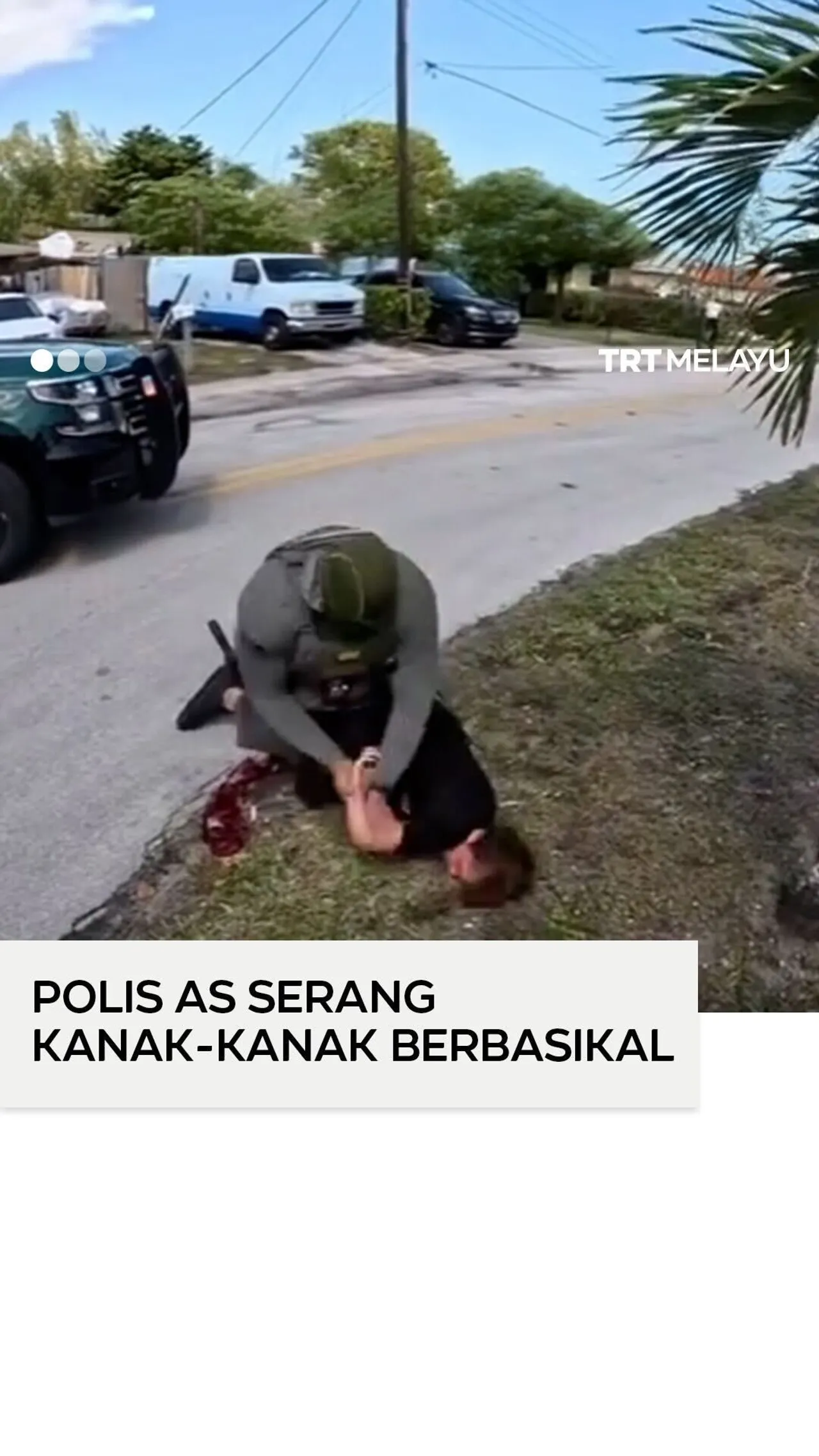 Polis AS serang kanak-kanak berbasikal
