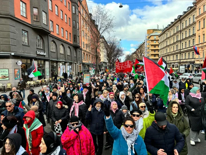 Protest in Stockholm against Trump’s Gaza proposal
