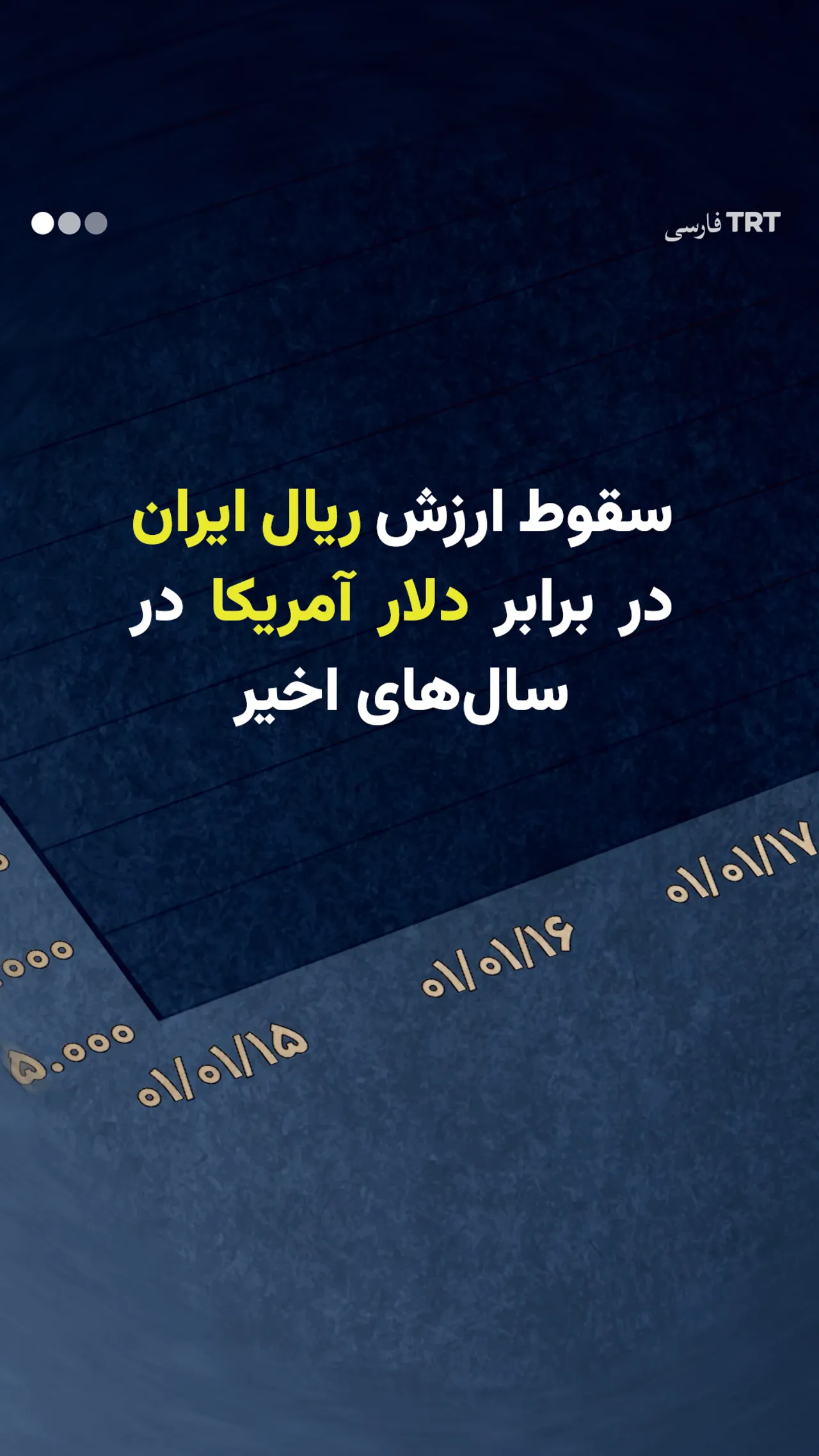 سقوط ارزش ریال ایران در برابر دلار آمریکا در سالهای اخیر
