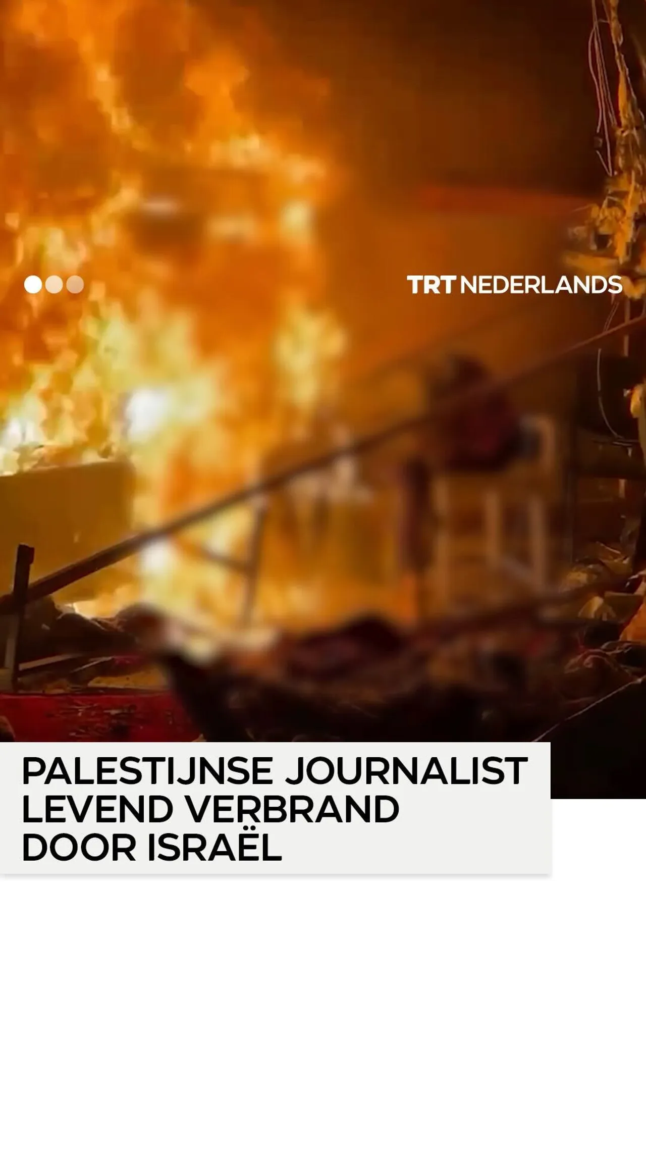 Palestijnse journalist levend verbrand door Israël in Khan Younis