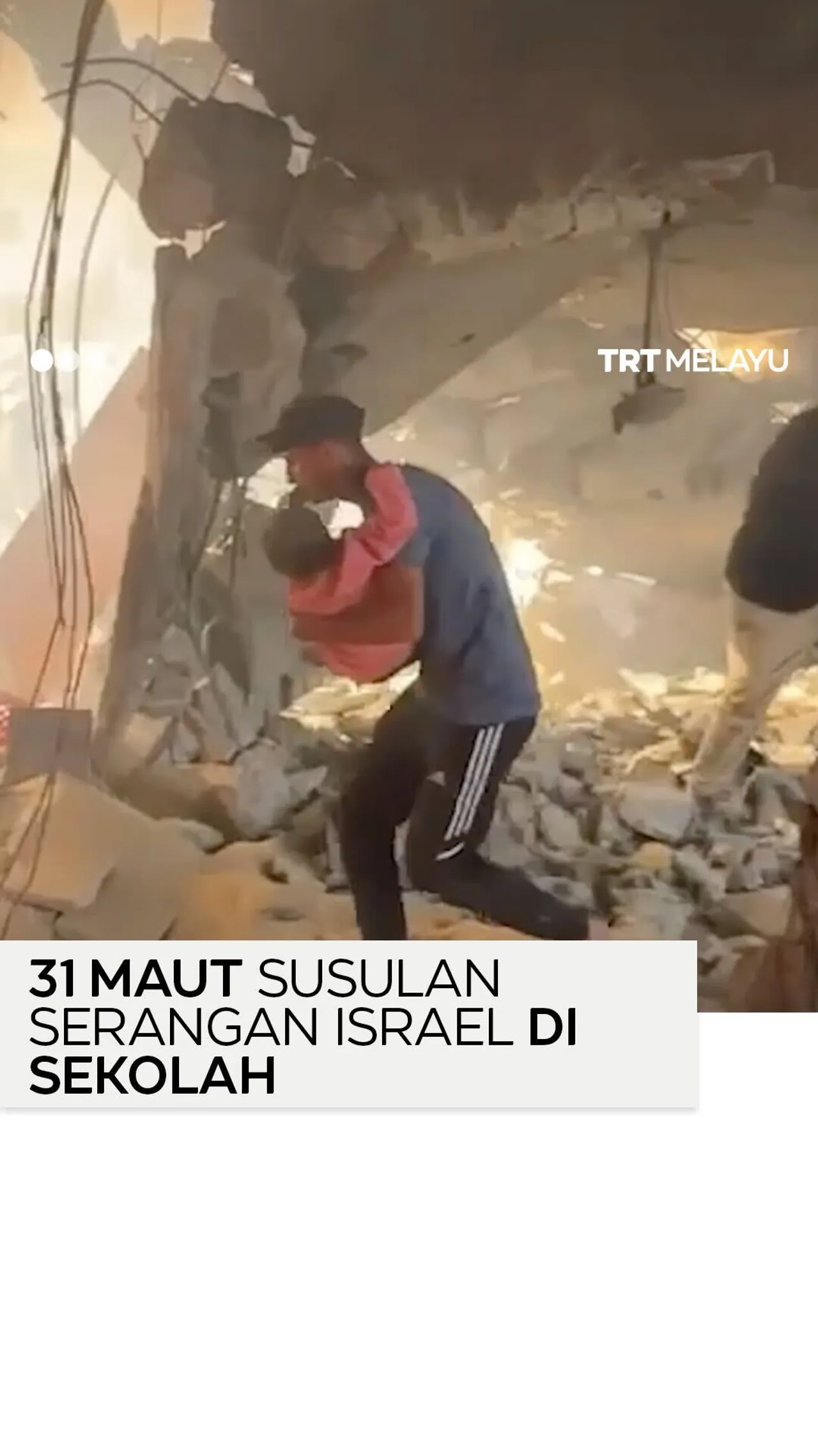 Israel serang sekolah, 31 maut