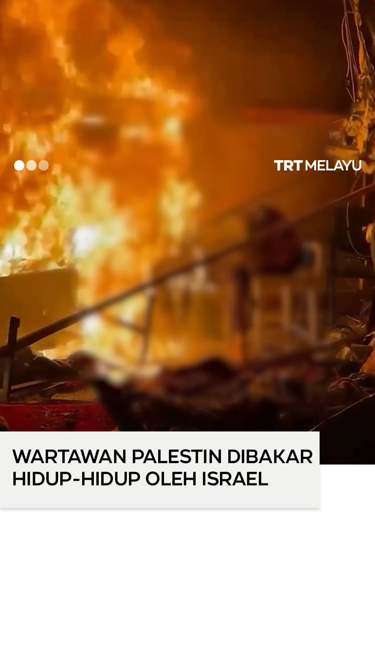 Wartawan Palestin dibakar hidup-hidup oleh Israel di Khan Younis