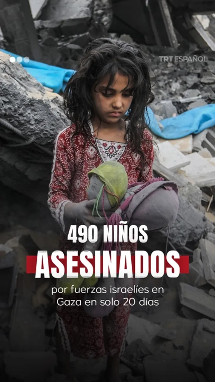 490 niños palestinos asesinados los últimos 20 días