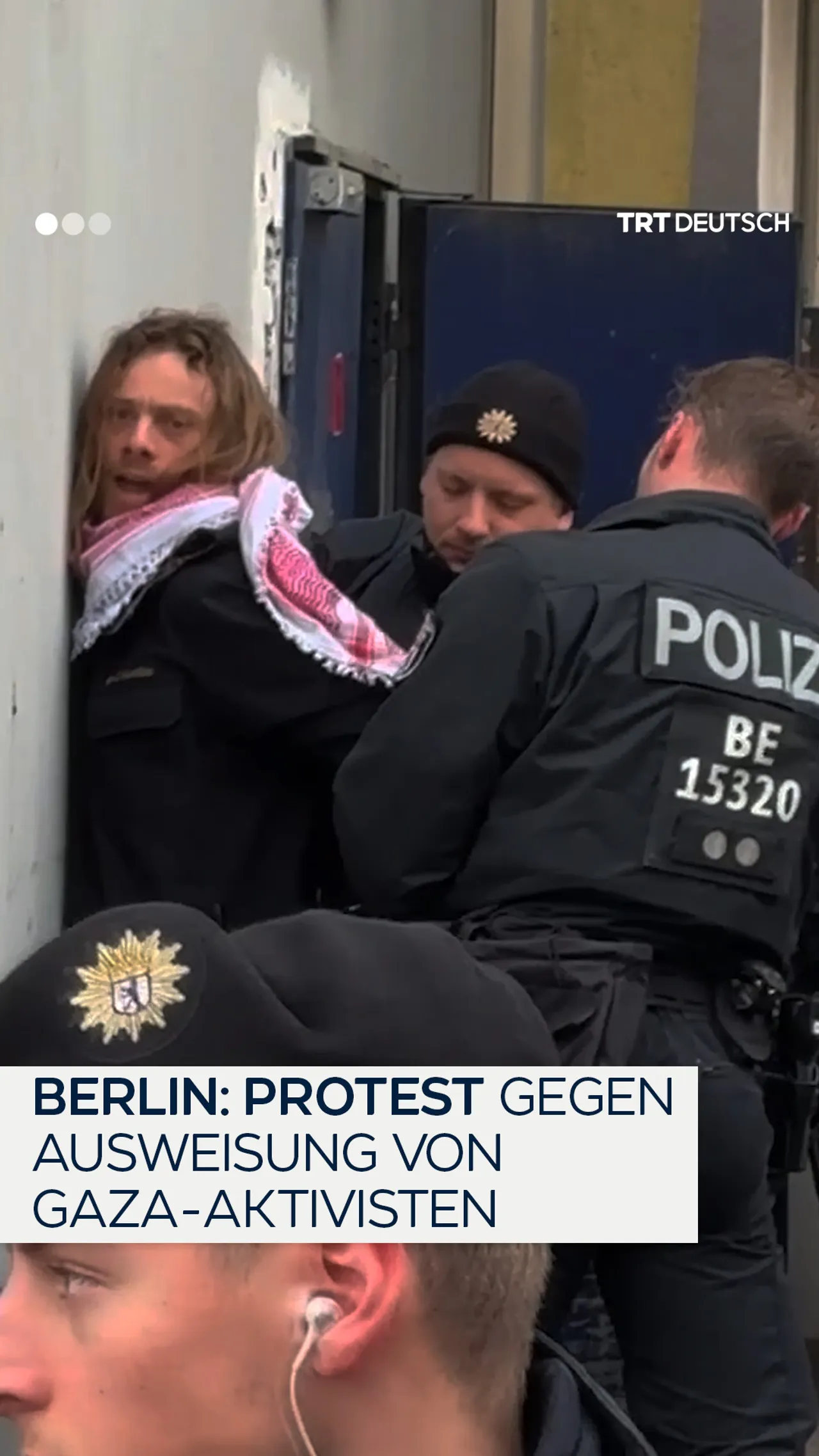 Berlin: Protest gegen
Ausweisung von Gaza-Aktivisten