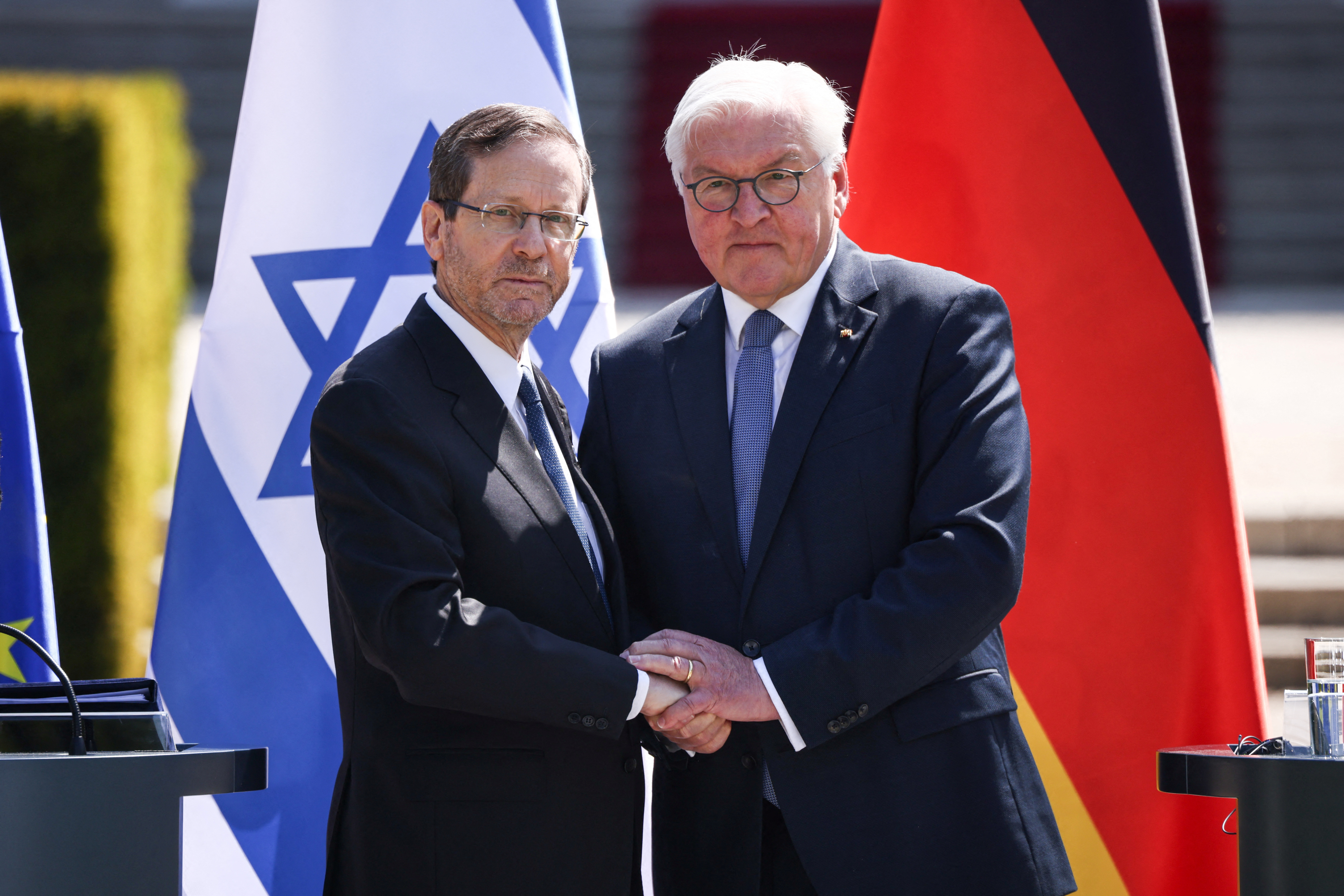 Israeli president's visit triggers protests in Berlin