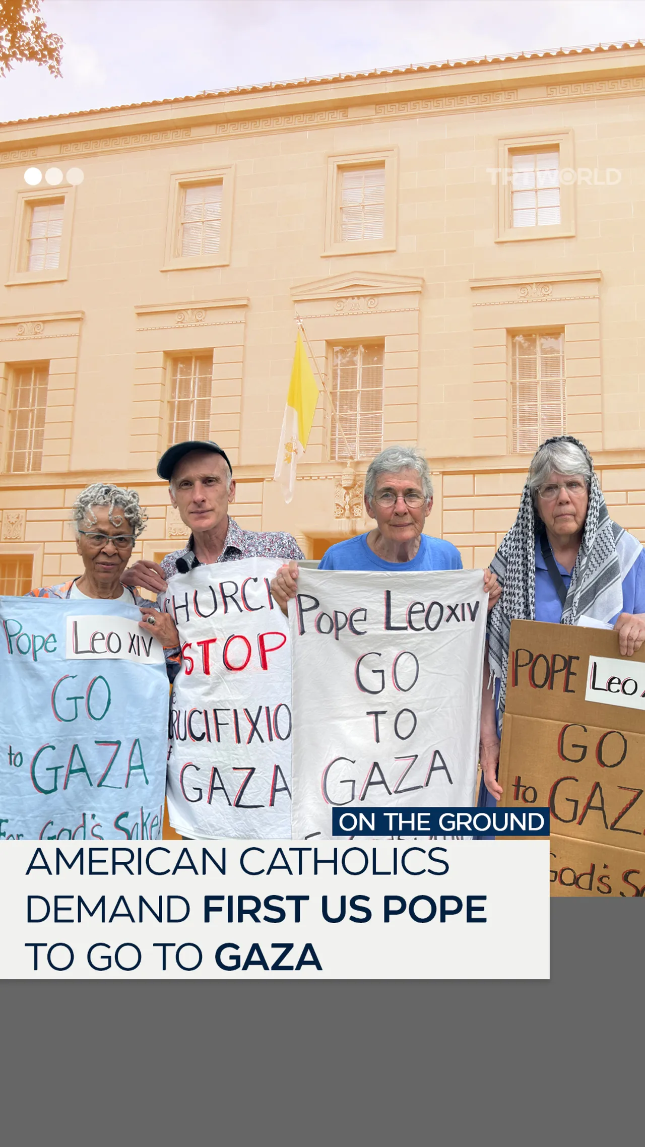 American Catholics call on first US Pope to go to Gaza