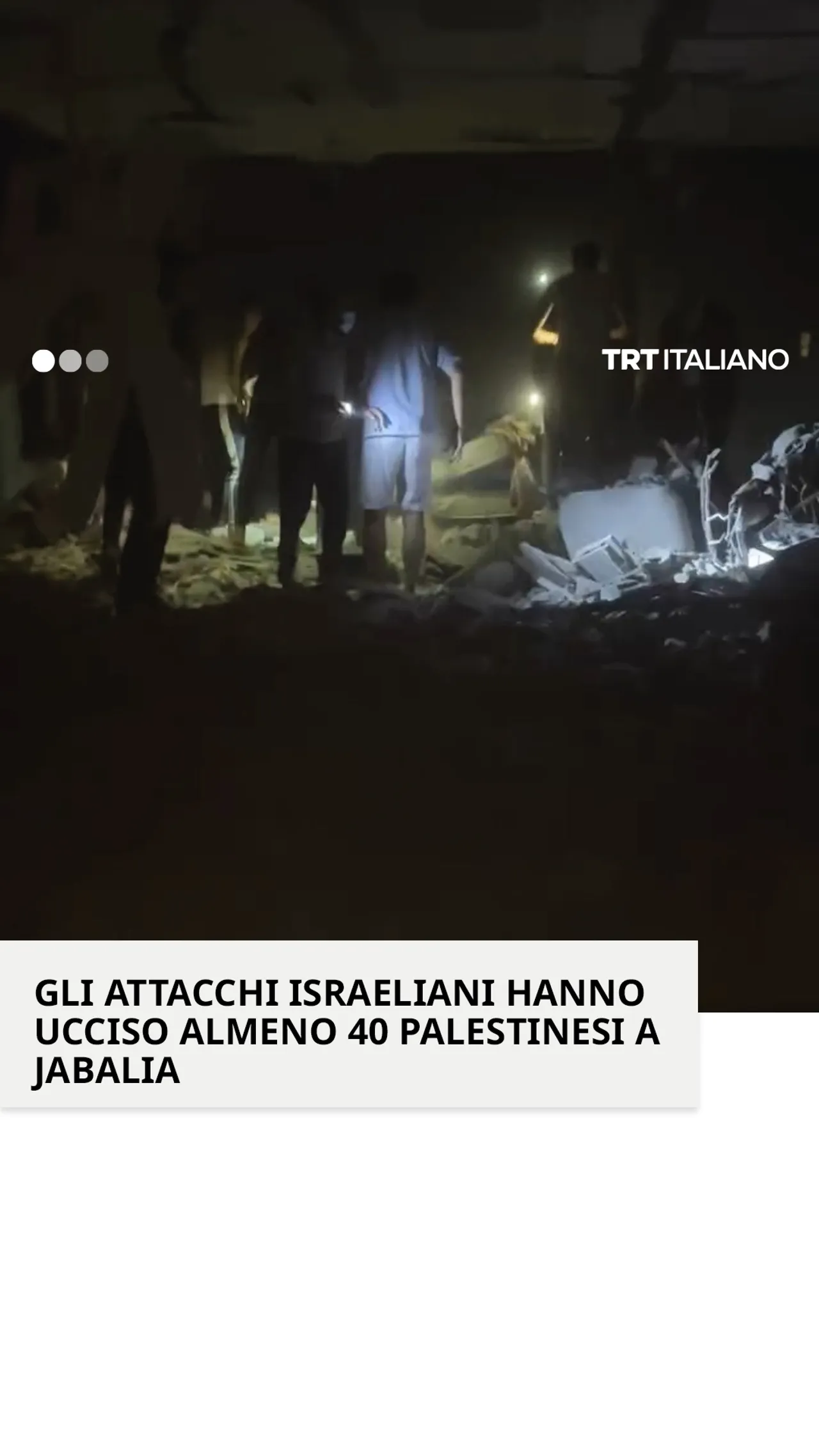 Almeno 40 palestinesi uccisi negli attacchi aerei israeliani a Jabalia