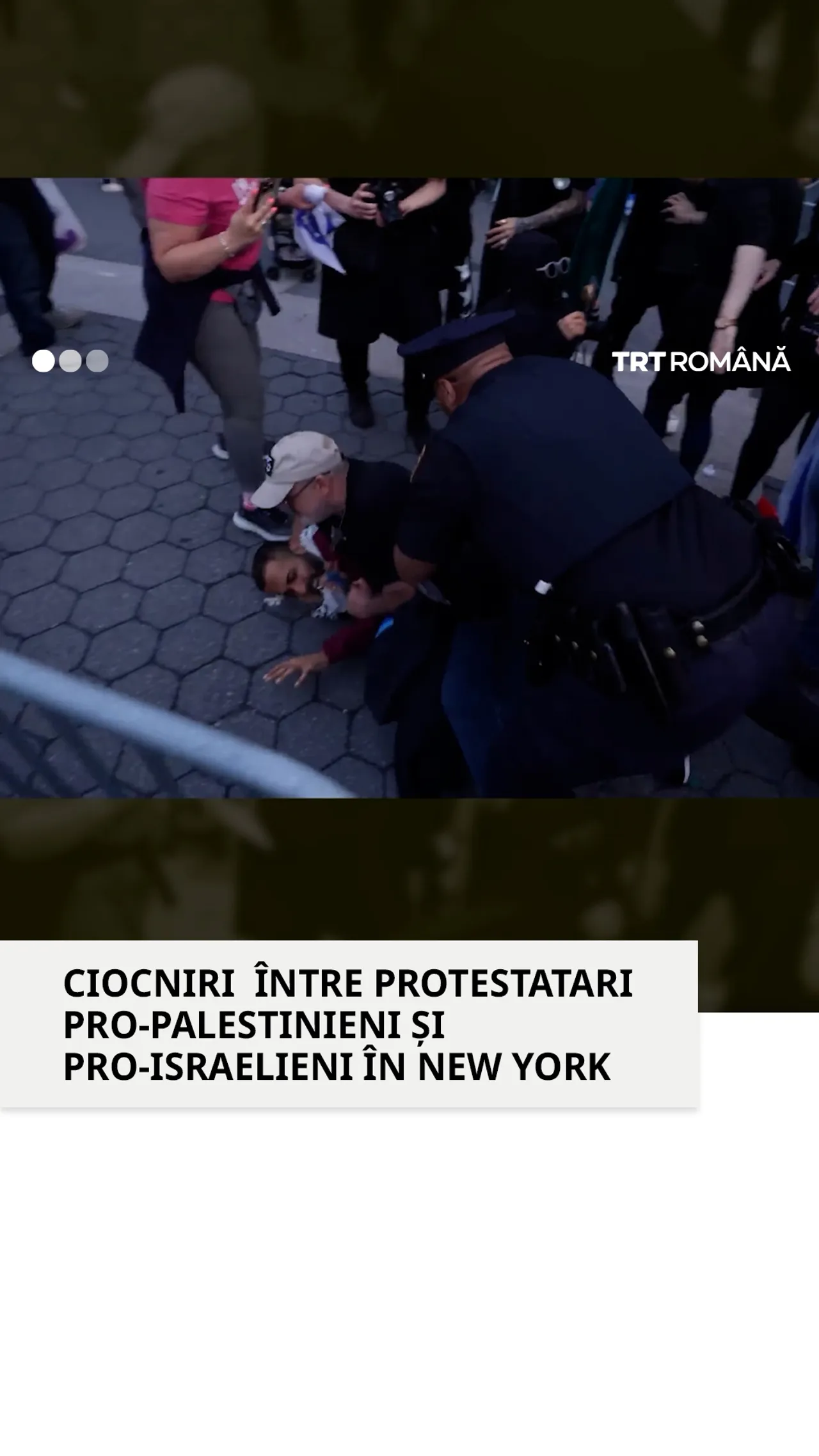 Ciocniri între protestatari pro-palestinieni și pro-israelieni în New York