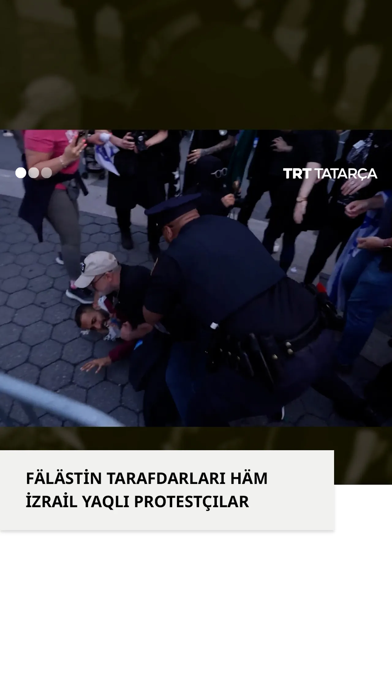 Fälästin tarafdarları häm İzrail yaqlı protestçılar New-Yorkta bäreleşte