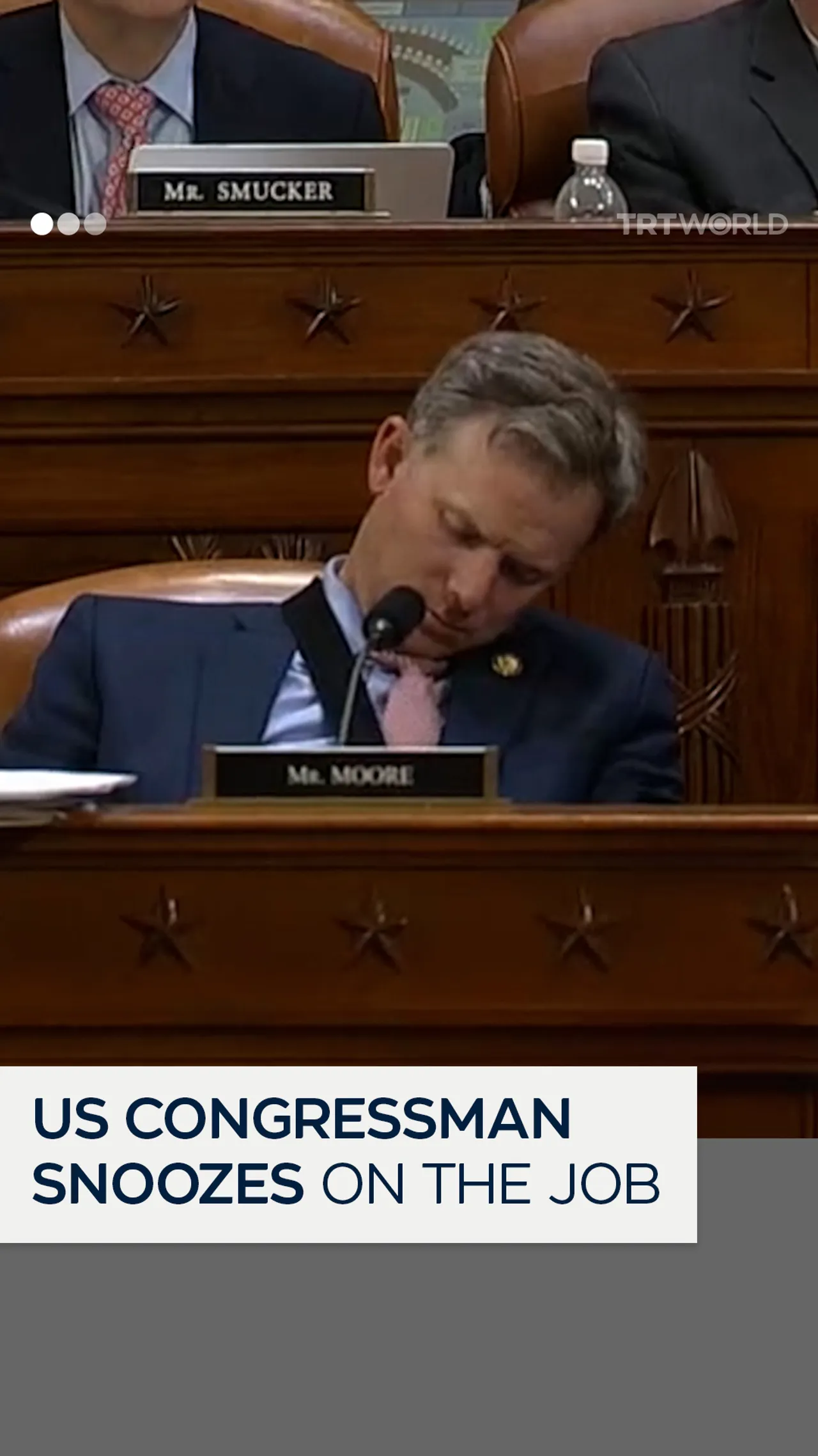 US congressman snoozes on the job