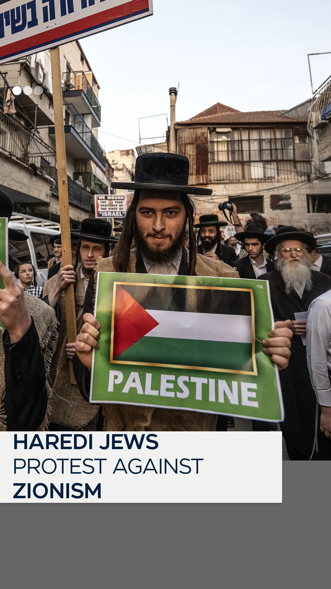 Haredi Jews protest against Zionism
