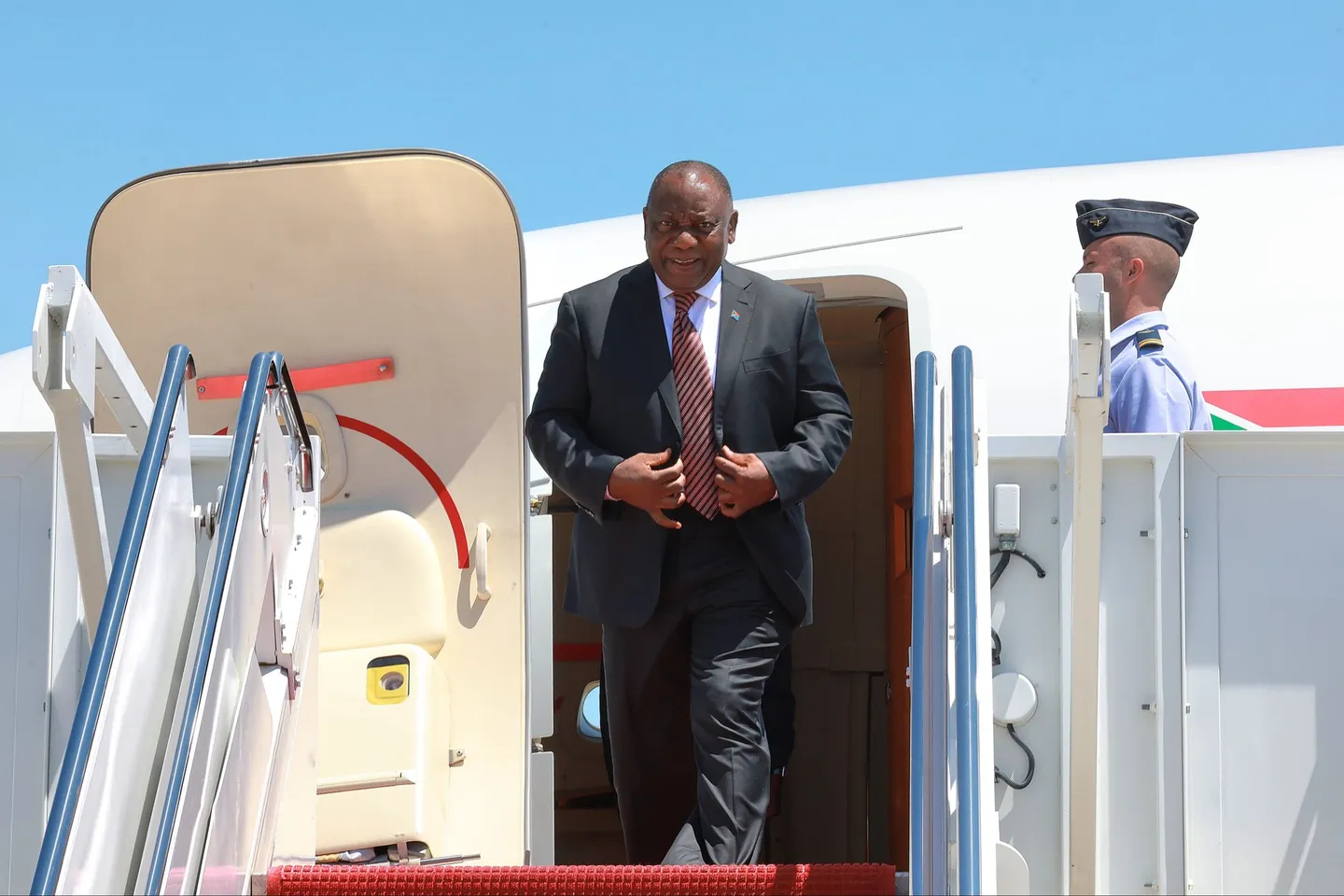 South Africa's Ramaphosa arrives in US for talks with Trump