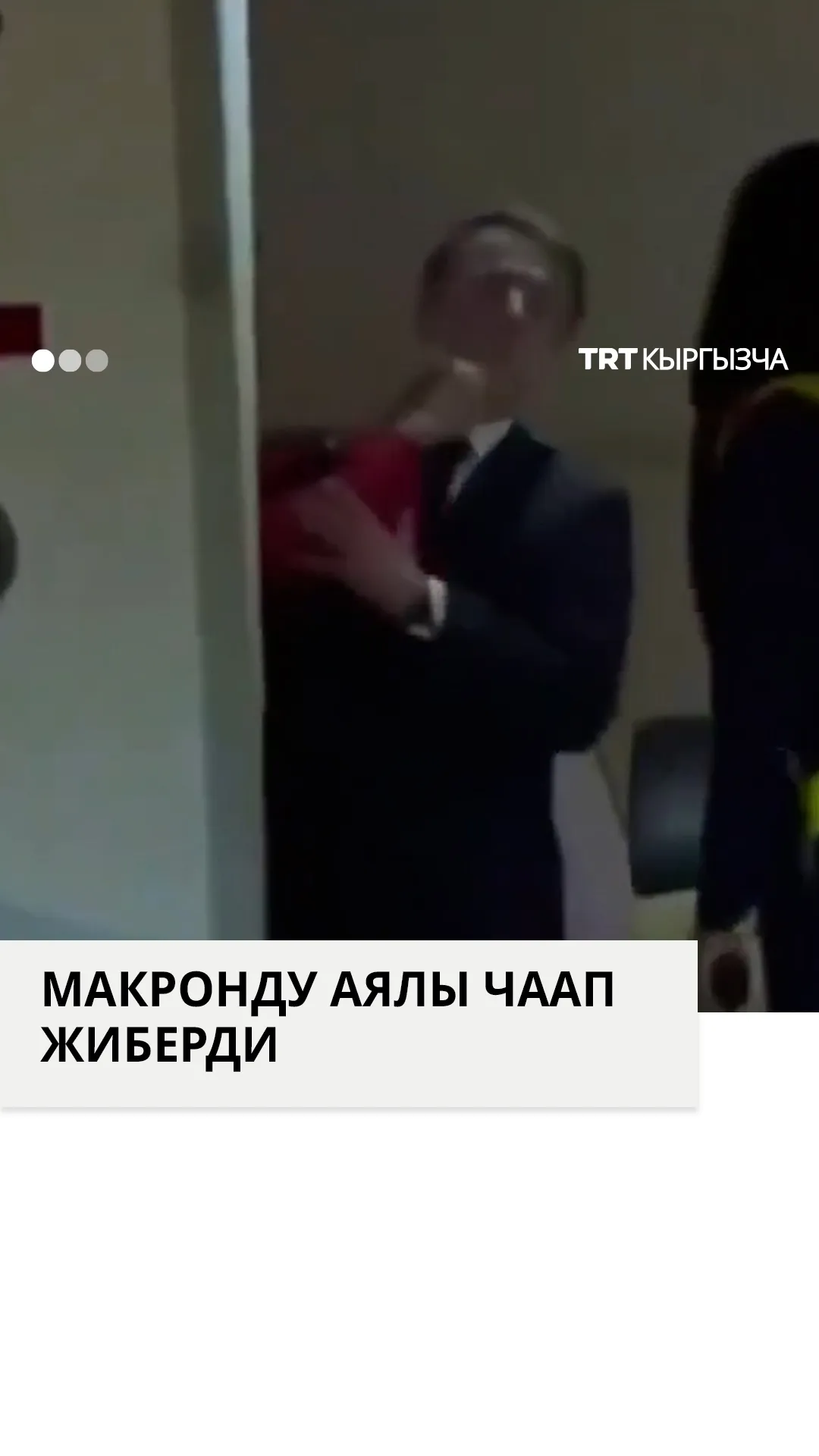 Франциянын президенти Макронду аялы учакта чаап жиберди