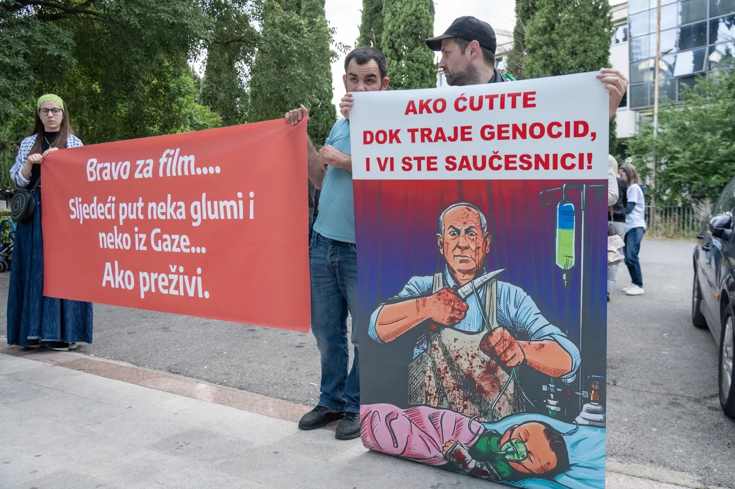 Qytetarët protestojnë kundër shfaqjes së filmave izraelitë në Podgoricë