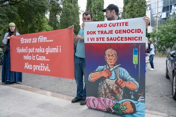Qytetarët protestojnë kundër shfaqjes së filmave izraelitë në Podgoricë