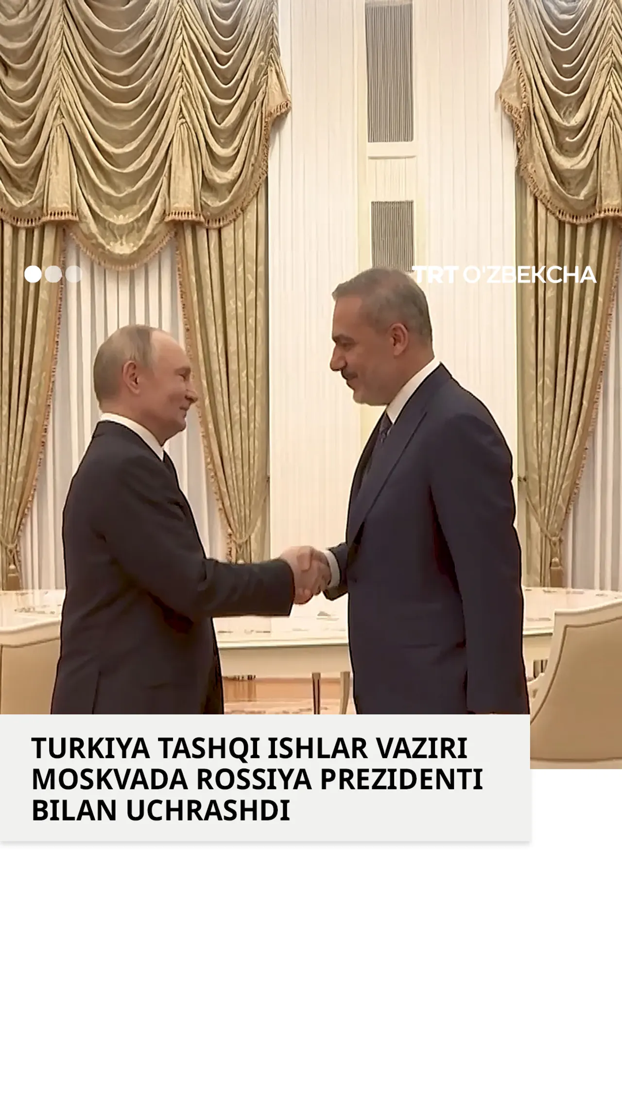 Hakan Fidan Moskvada Vladimir Putin bilan uchrashdi