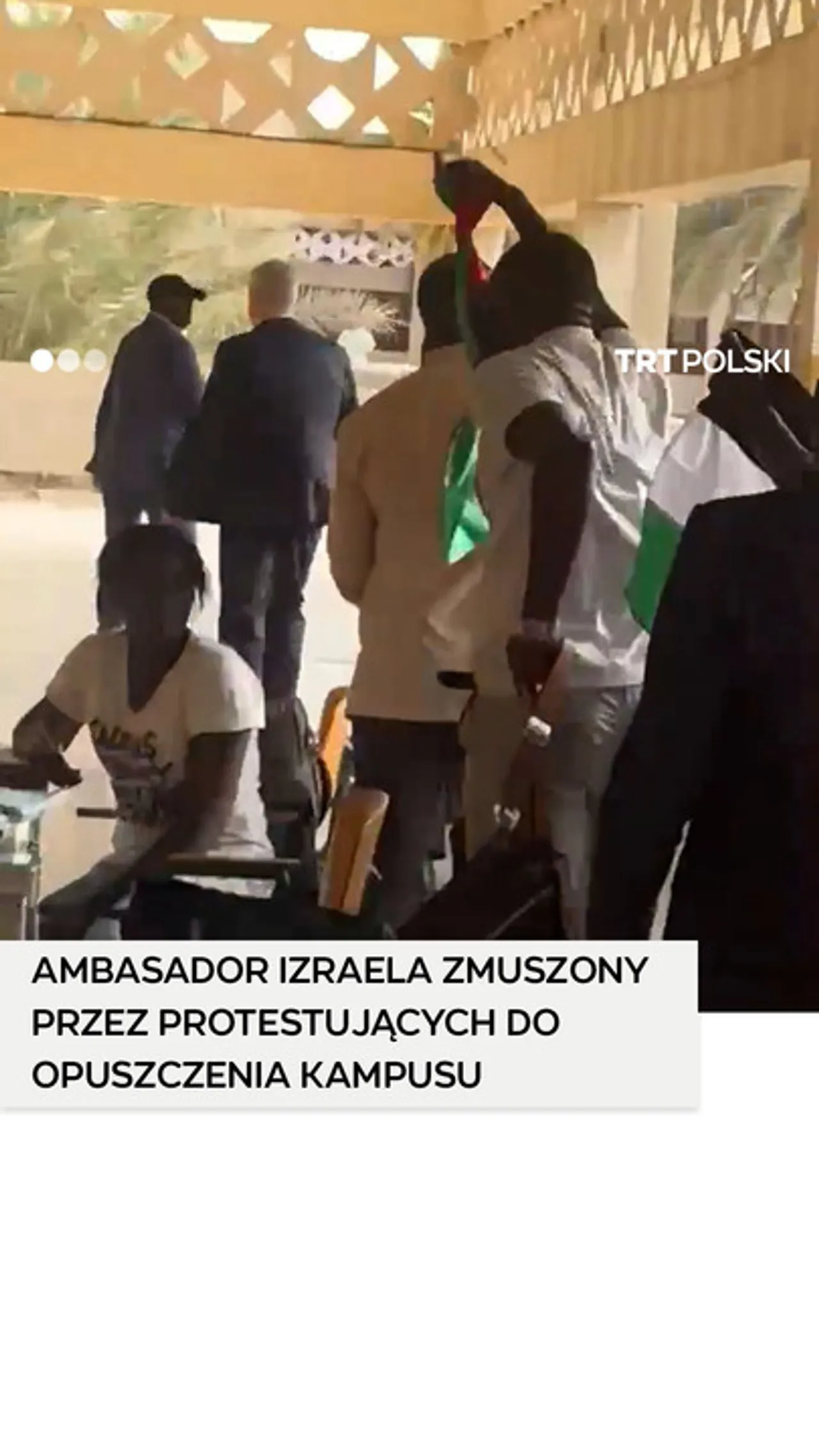 Ambasador Izraela zmuszony przez protestujących do opuszczenia kampusu