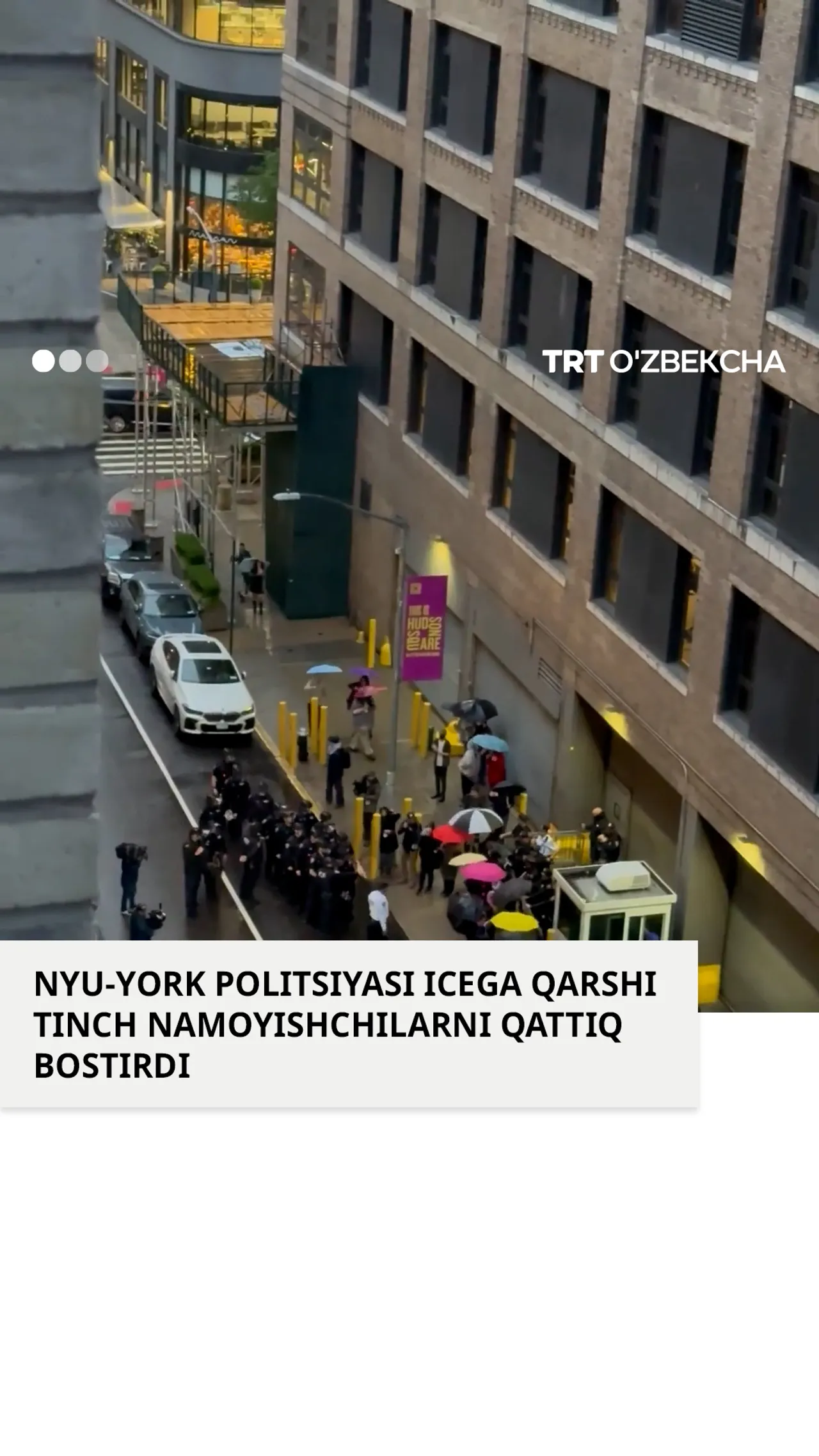 Politsiya ICEga qarshi namoyishchilarni bostirdi