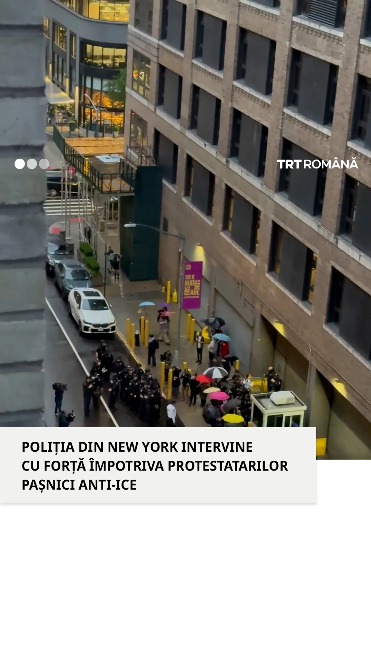 Poliția a folosit forța împotriva protestatarilor pașnici anti-ICE din New York