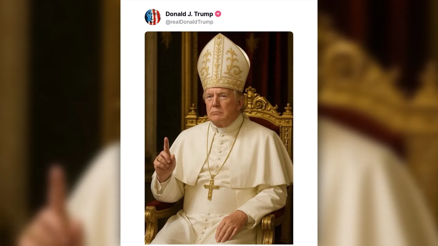 After joking about becoming the next pope, Trump shares AI-generated spoof