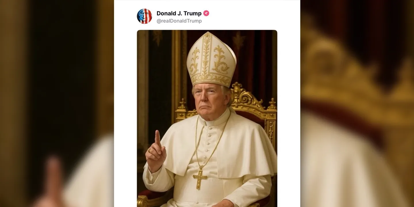 Após brincar sobre se tornar o próximo papa, Trump partilha imagem gerada por IA