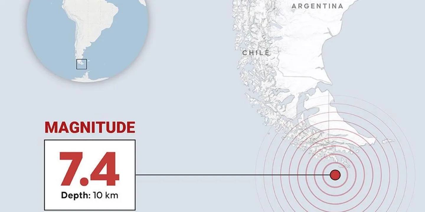 Sismo de magnitude 7.4 atinge as costas sul do Chile e da Argentina