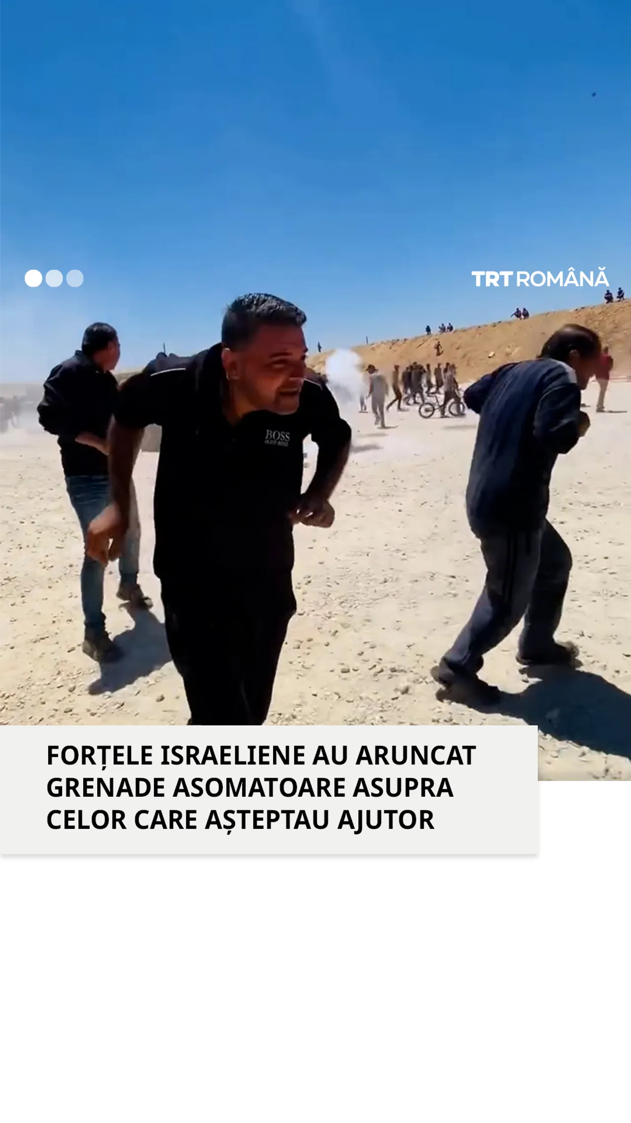 Forțele israeliene au aruncat grenade asomatoare asupra celor care așteptau ajutor