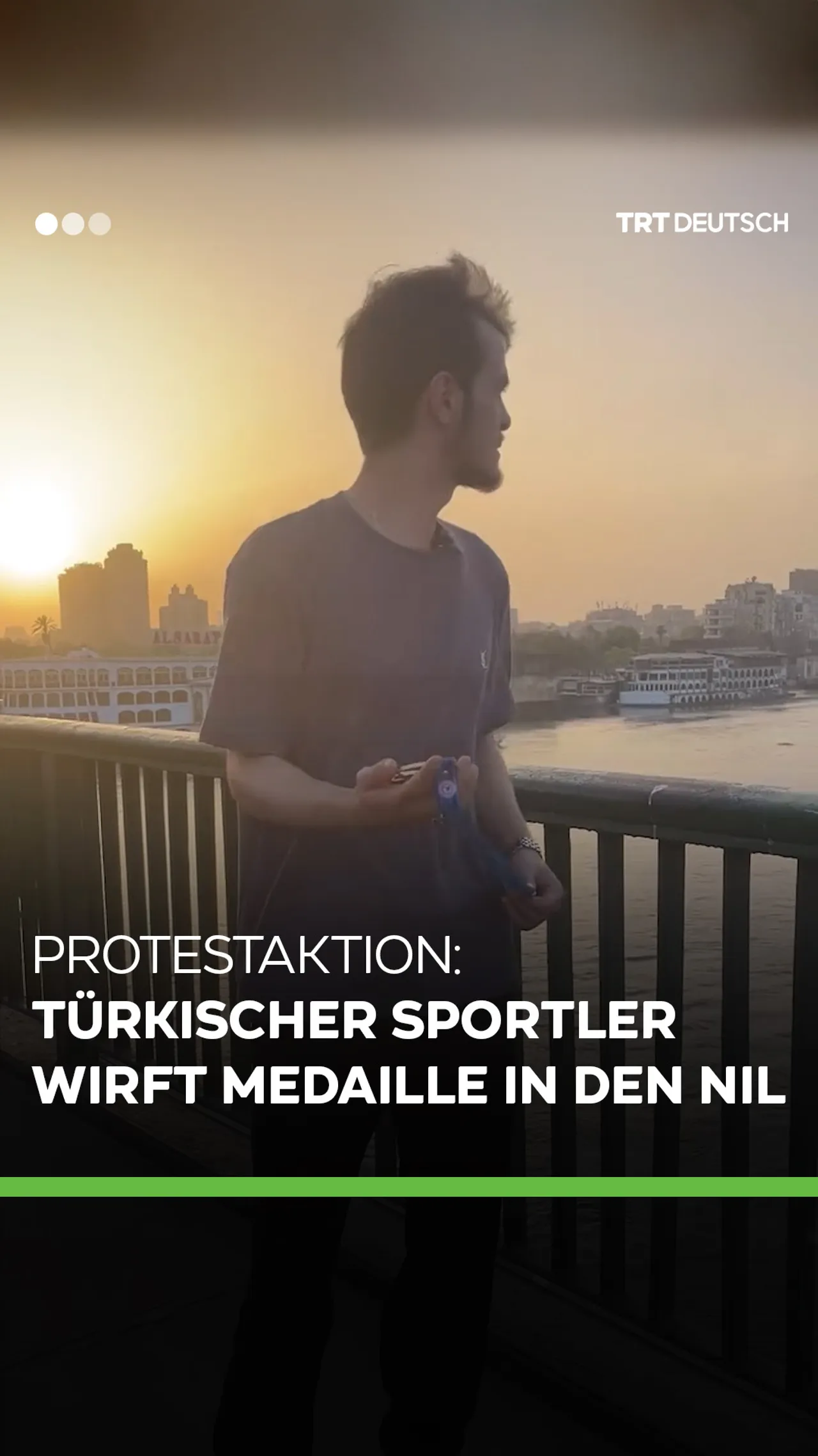 Protestaktion:
Türkischer Sportler
wirft Medaille in den Nil