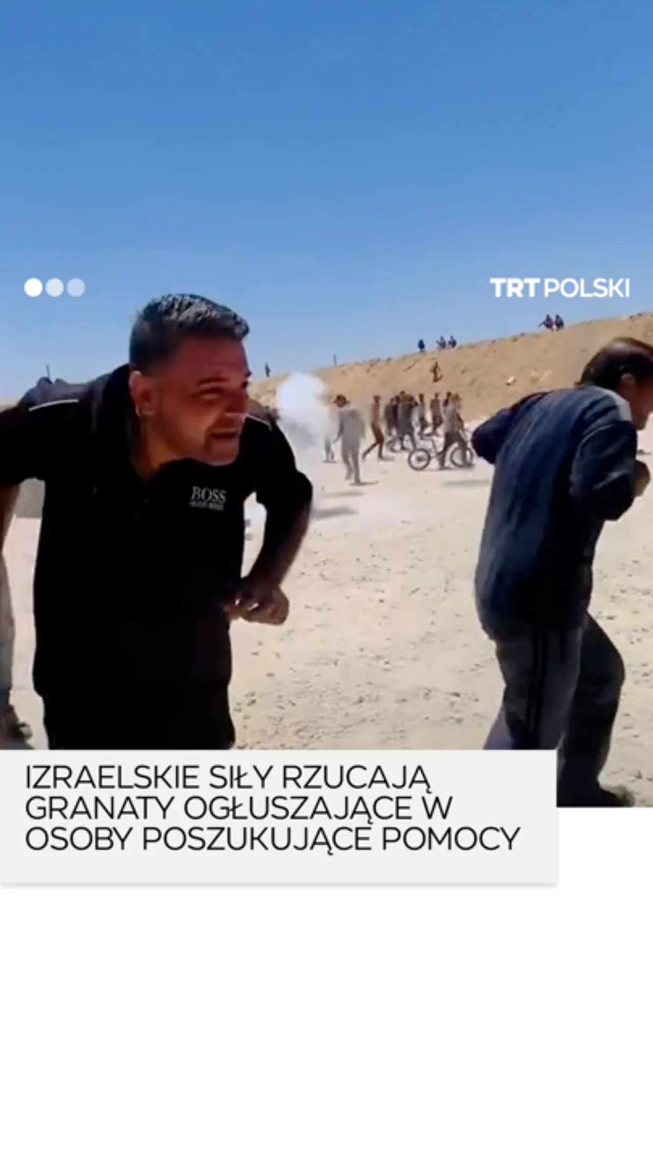 Izraelskie siły rzucają granaty ogłuszające w Palestyńczyków w punkcie dystrybucji pomocy