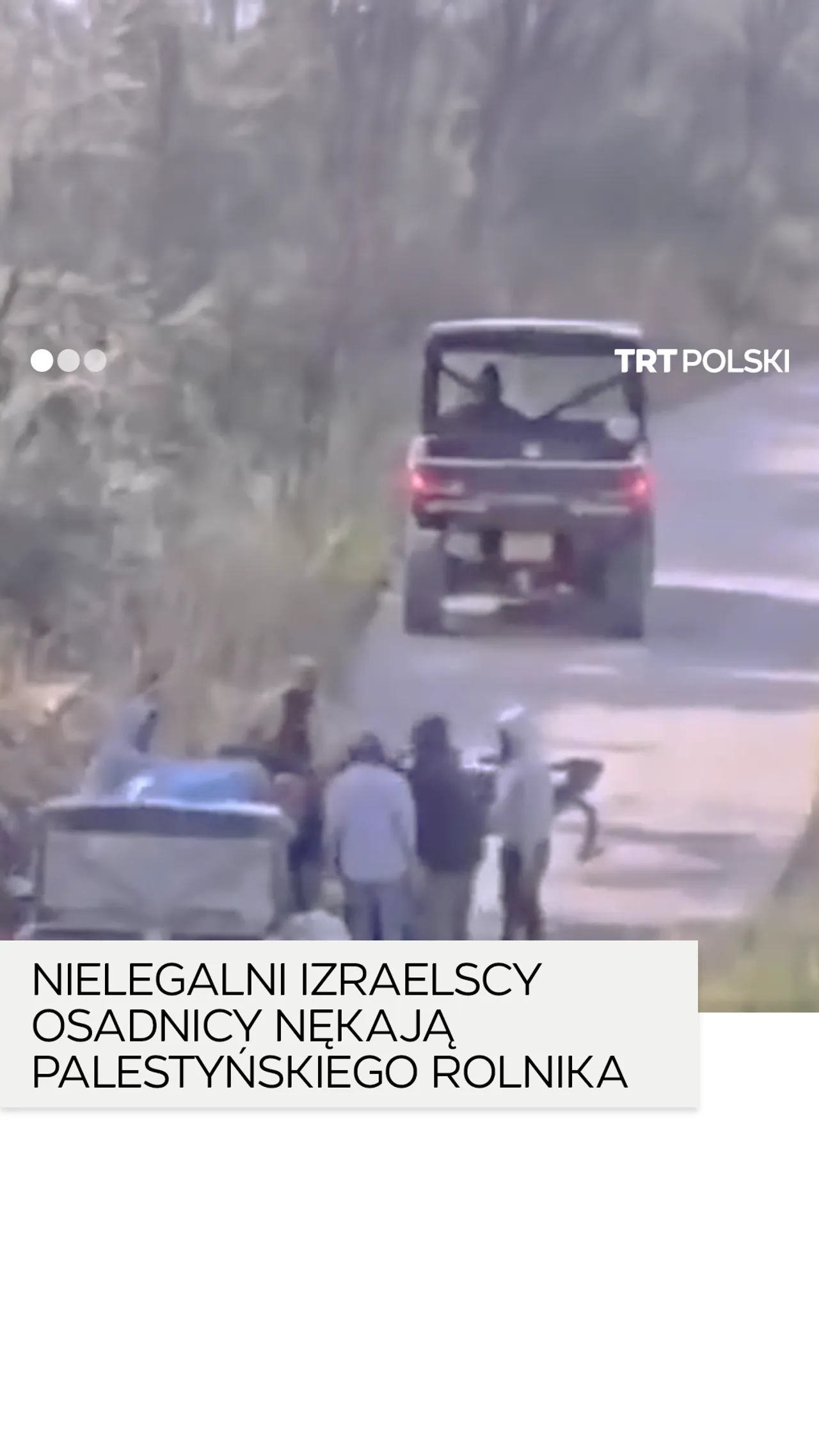 Nielegalni izraelscy osadnicy nękają palestyńskiego rolnika na okupowanym Zachodnim Brzegu