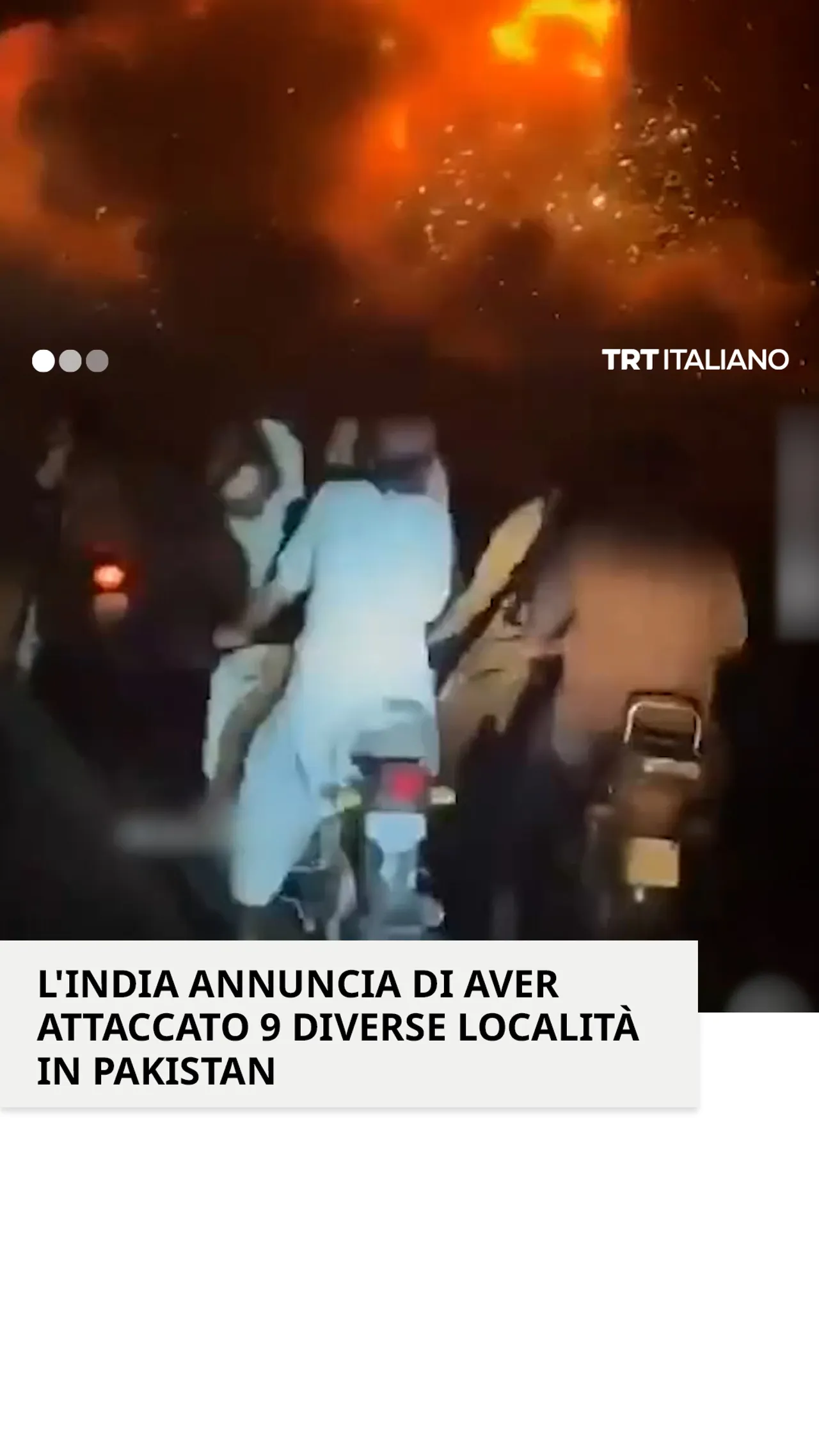 L'India annuncia di aver attaccato 9 diverse località in Pakistan