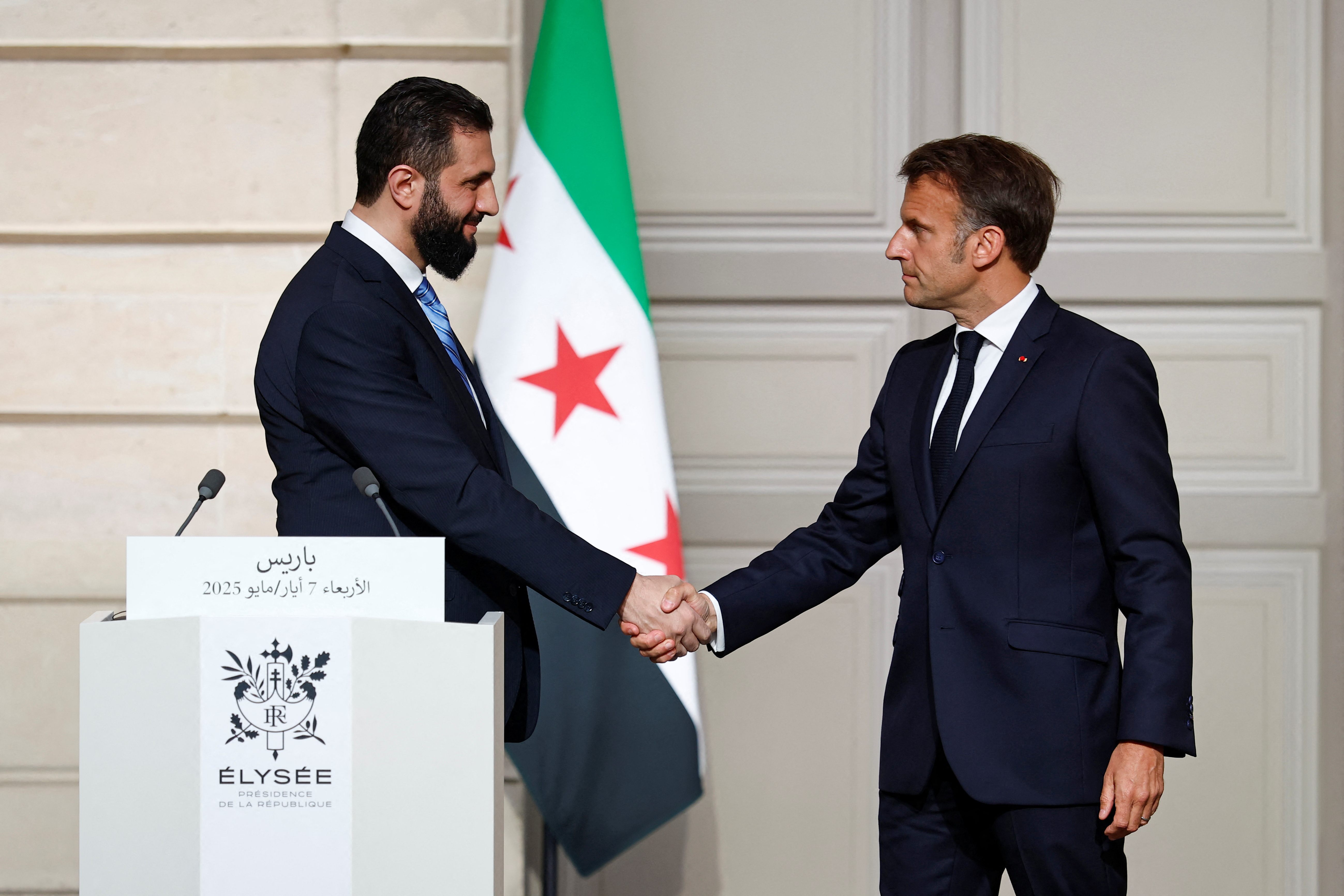 Macron says EU would pursue 'gradual lifting of sanctions' on Syria