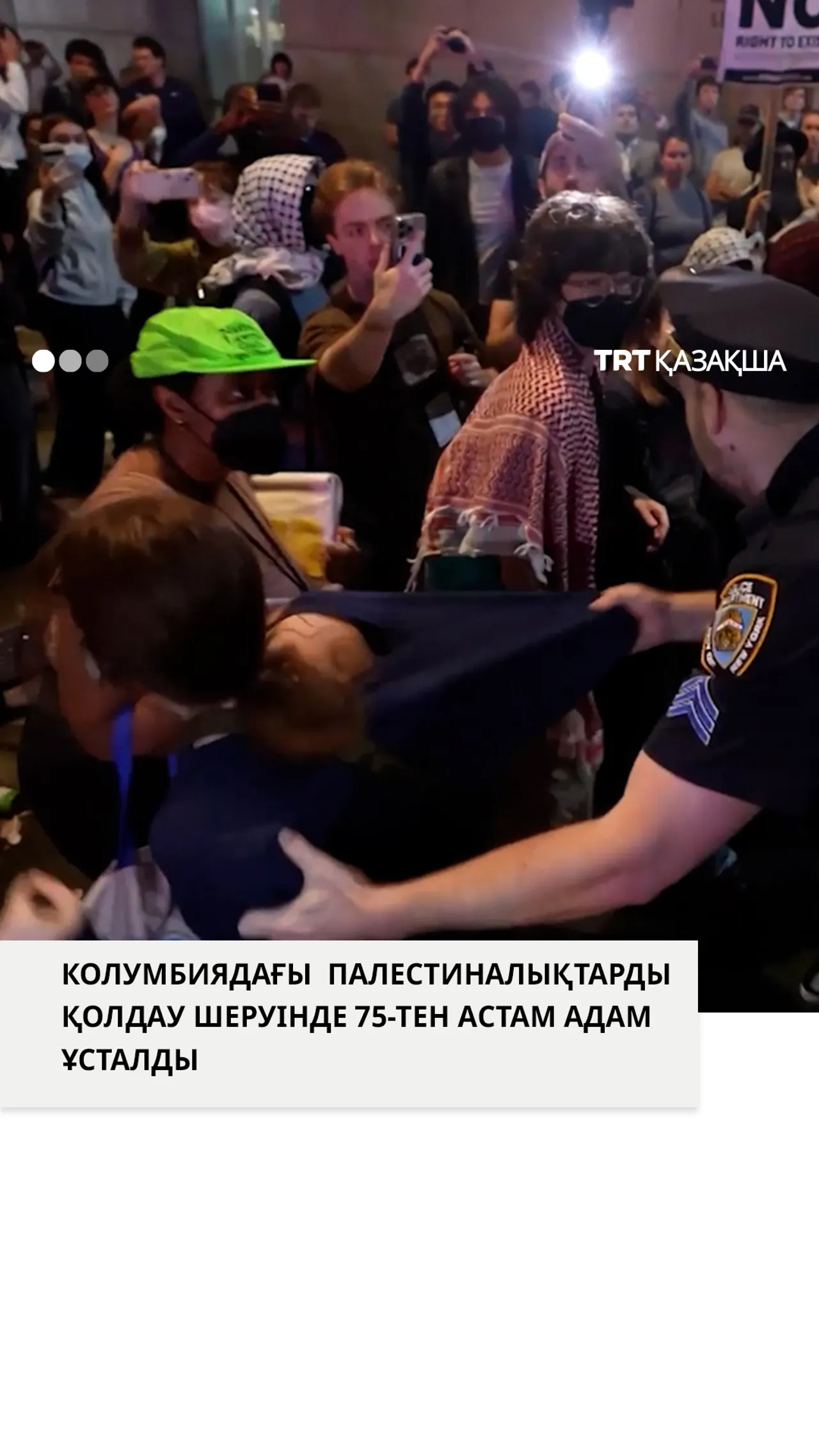 Полиция Палестинаны қолдайтын шерушілерді ұстап әкетті