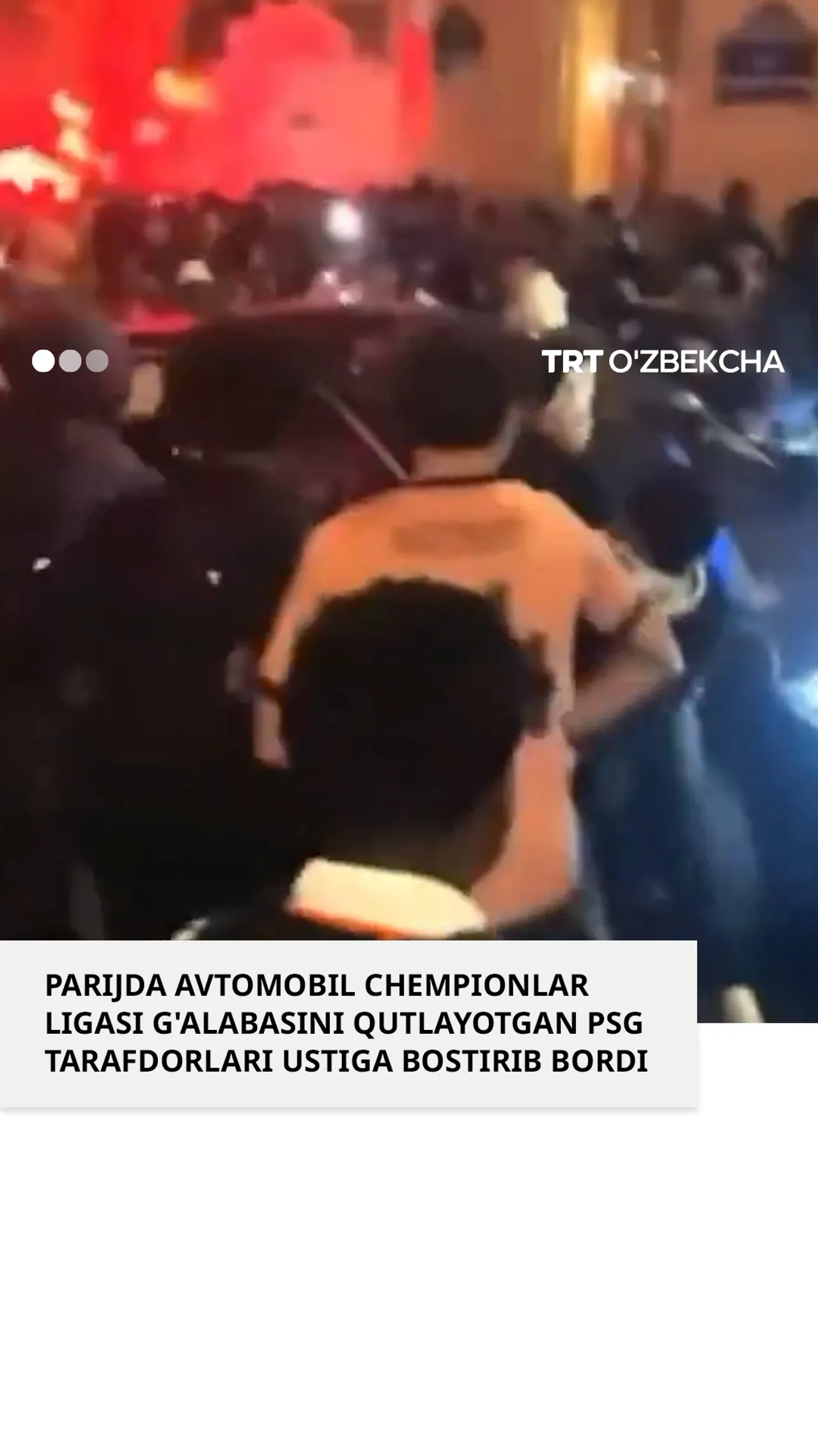 Avtomobil PSG tarafdorlari ustiga bostirib bordi