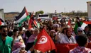 Nordafrikansk frihedskonvoj krydser ind i Libyen på vej mod belejrede Gaza