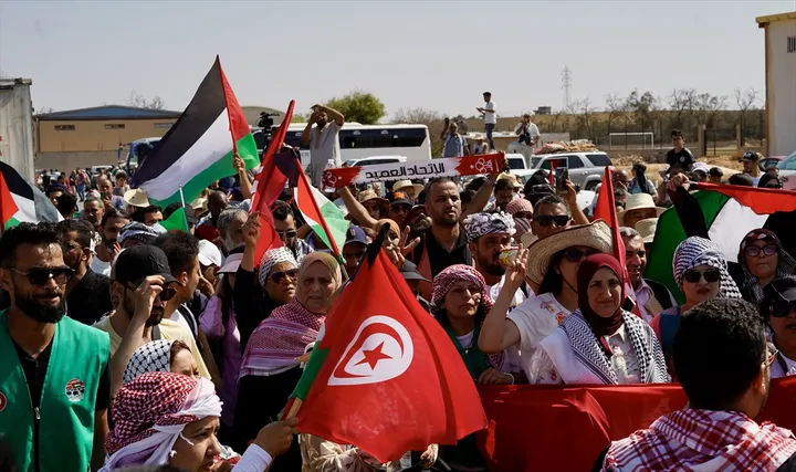 North African aid convoy enters Libya en route to Israel-besieged Gaza