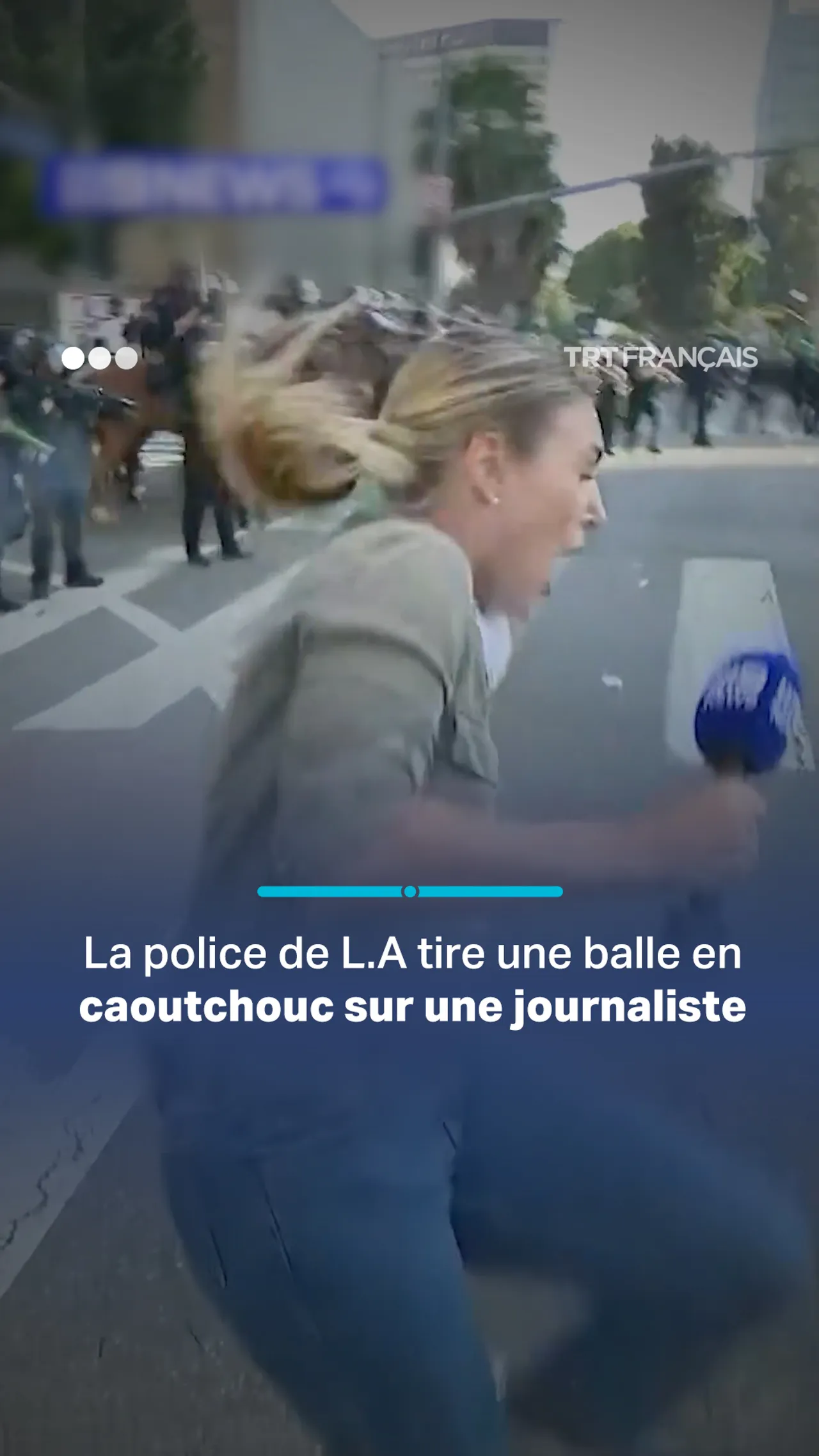 La police de L.A tire une balle en caoutchouc sur une journaliste