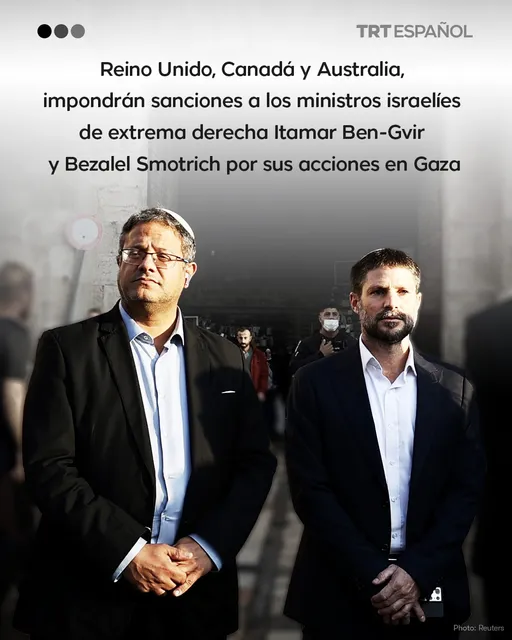 El Reino Unido ha sancionado a dos ministros israelíes de extrema derecha