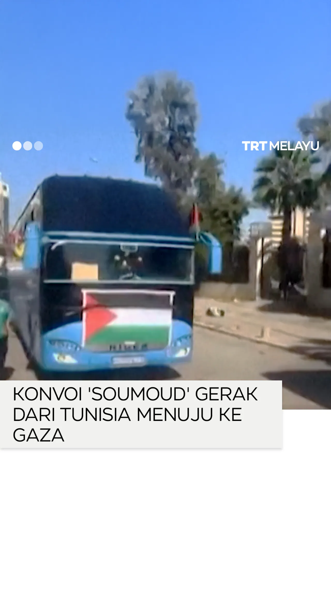 Konvoi 'Soumoud' gerak dari Tunisia menuju ke Gaza