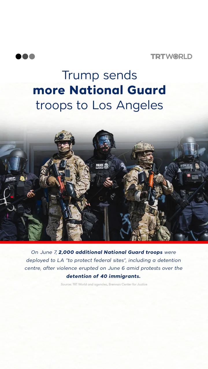 Trump sends more National Guard troops to Los Angeles