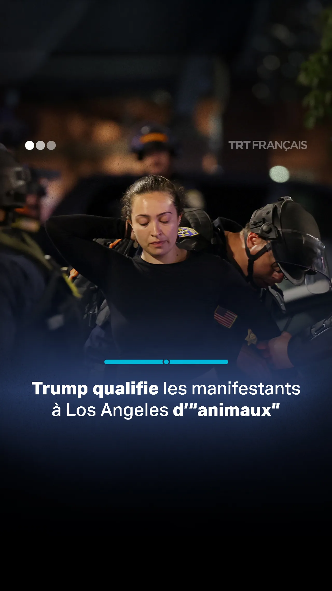 Trump qualifie les manifestants à Los Angeles d’“animaux”