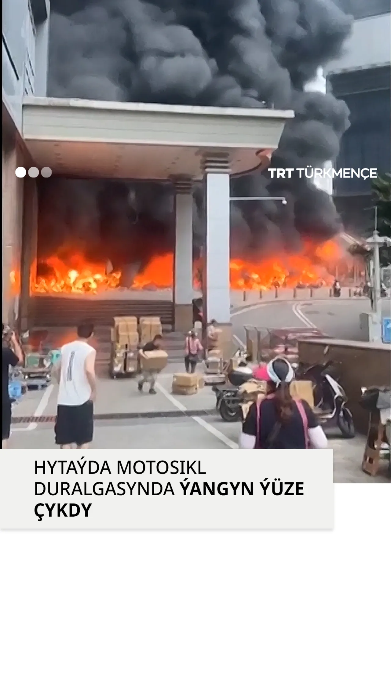 HYTAÝDA MOTOSIKL DURALGASYNDA ÝANGYN ÝÜZE ÇYKDY