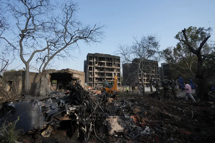 In pictures: Devastating aftermath of the Air India plane crash
