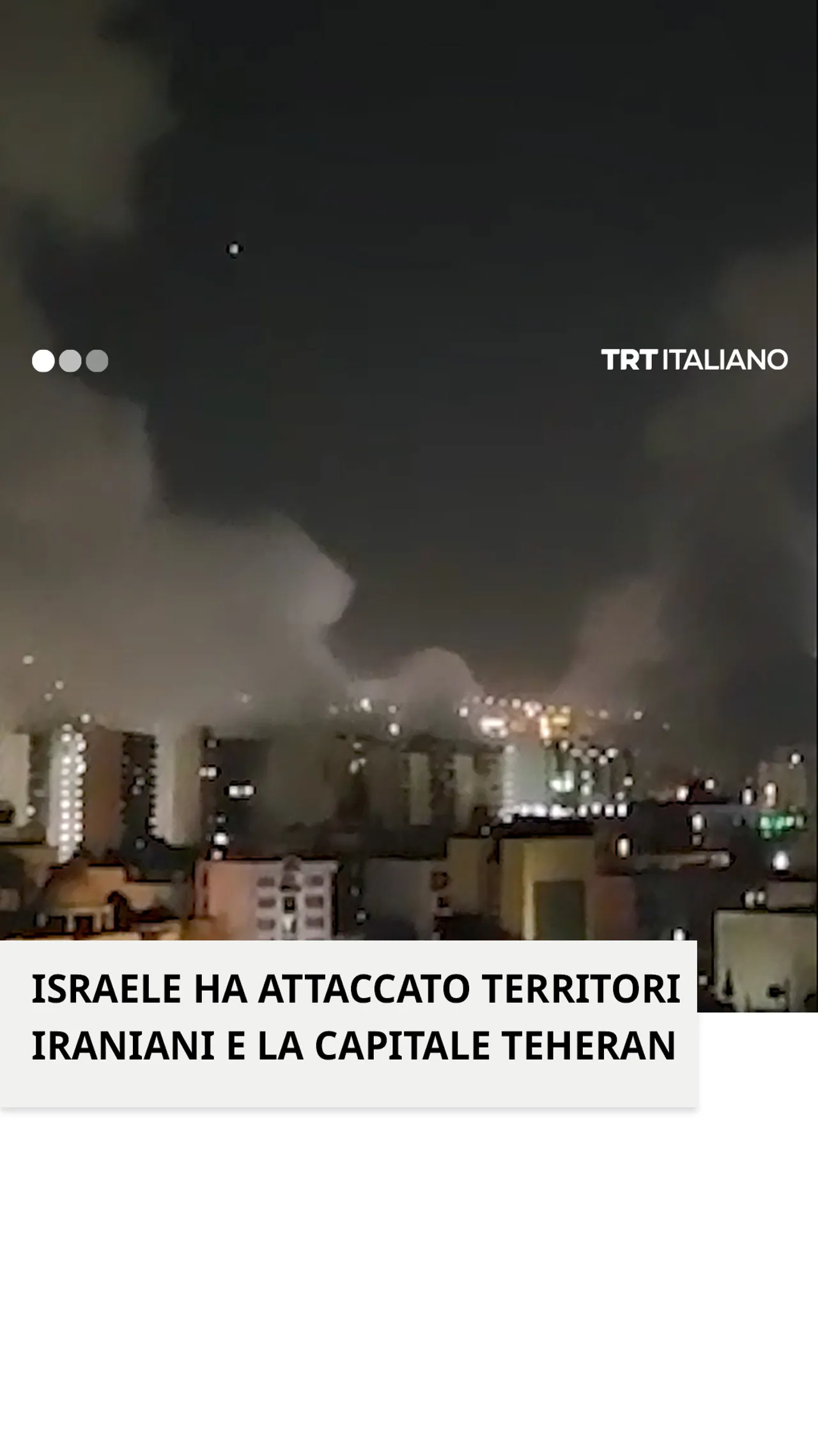 Israele ha attaccato territori iraniani e la capitale Teheran
