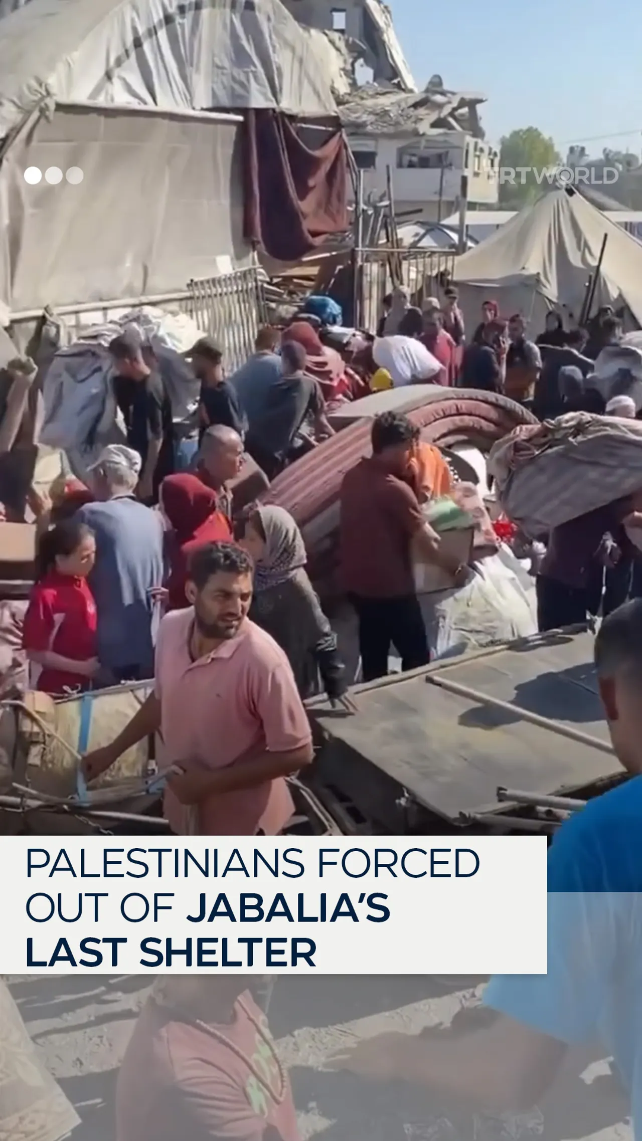 Palestinians forced to evacuate Jabalia’s last displacement camp