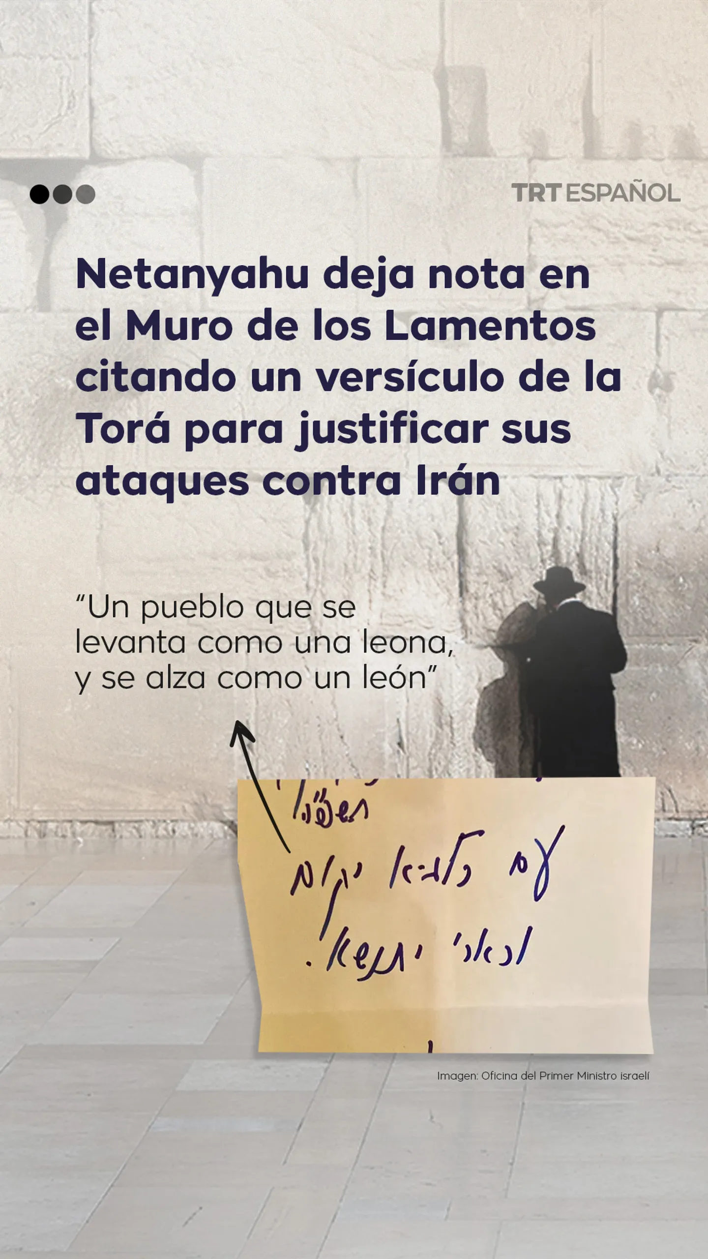 Netanyahu usa un versículo de la Torá para justificar sus planes de ataque contra Irán