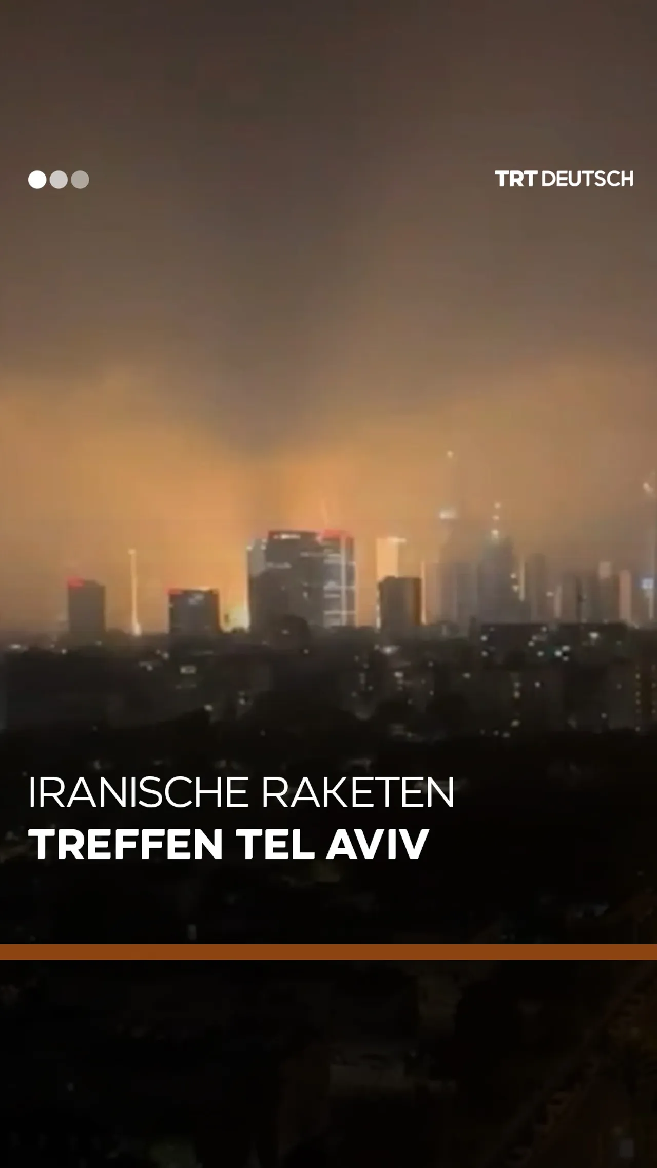 Iranische Raketen treffen Tel Aviv
